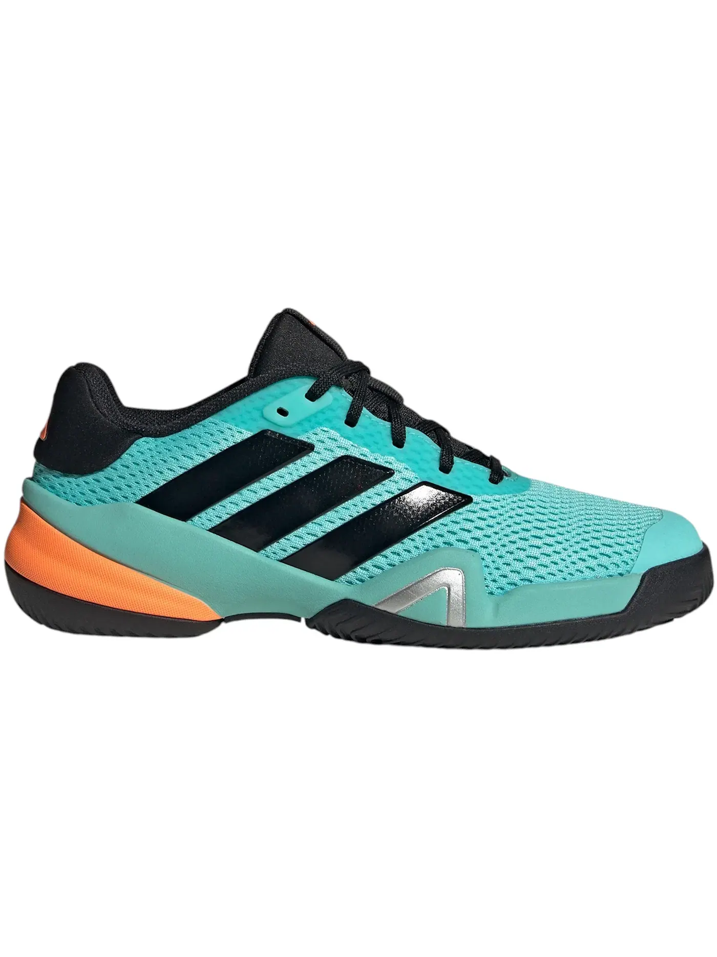 Детские кроссовки для мальчиков с сетчатым верхом Adidas Barricade — изображение 1 из 1, голубой черный оранжевый