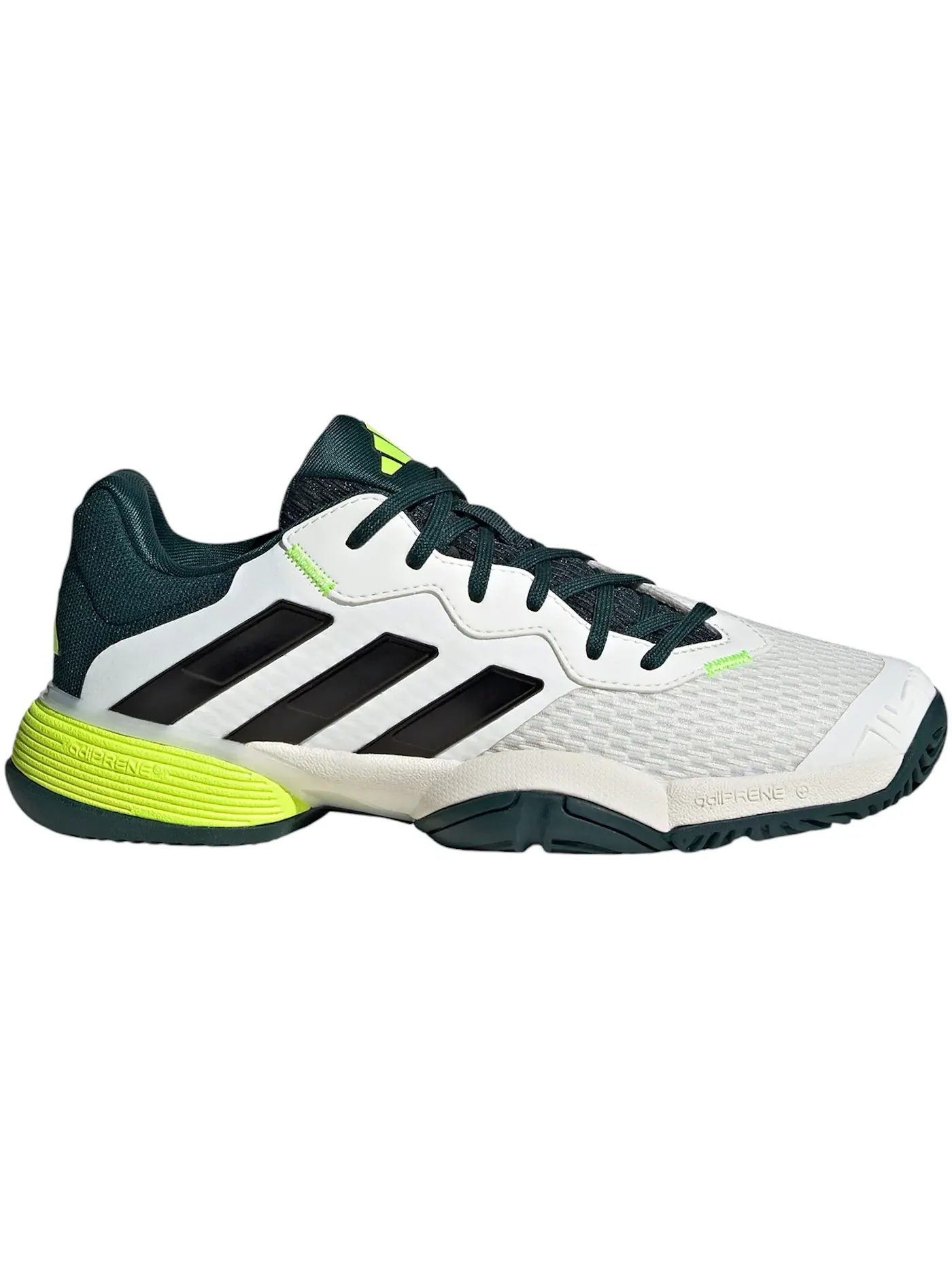 Детские кроссовки теннисные с дизайном Adidas Barricade — изображение 1 из 1, белый/черный