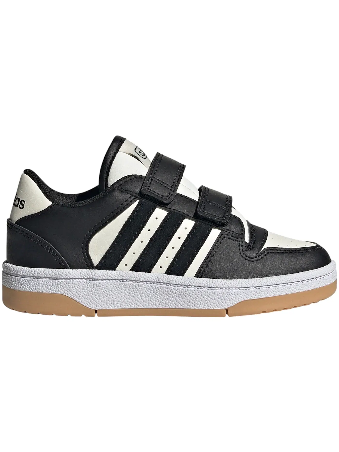 Детские кроссовки для мальчиков с закрытой пяткой Adidas Break Start Adidas — изображение 1 из 1, черный/черный/белый