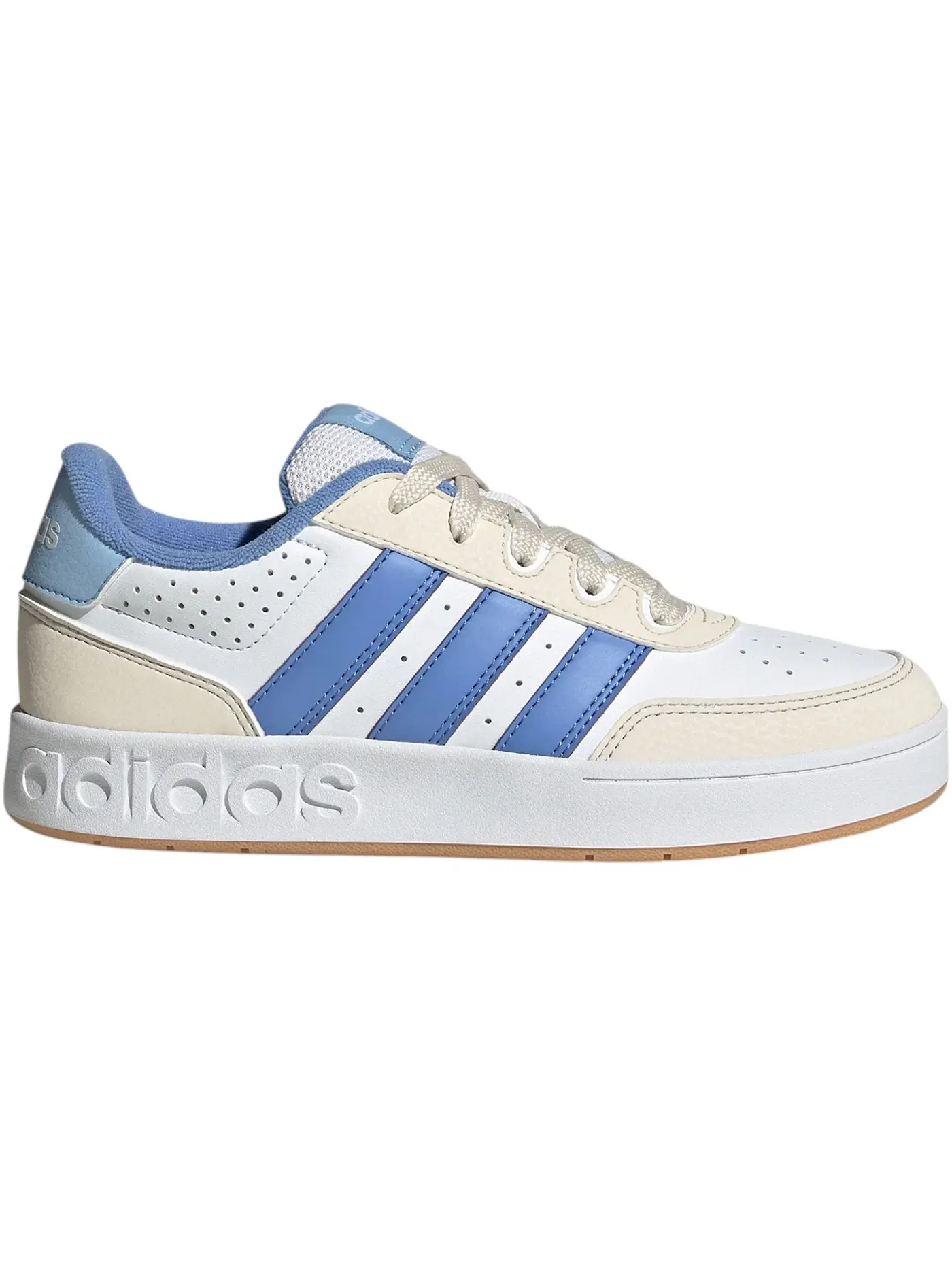 Детские кроссовки для мальчиков повседневные Adidas Breakbase — изображение 1 из 1, белый синий синий