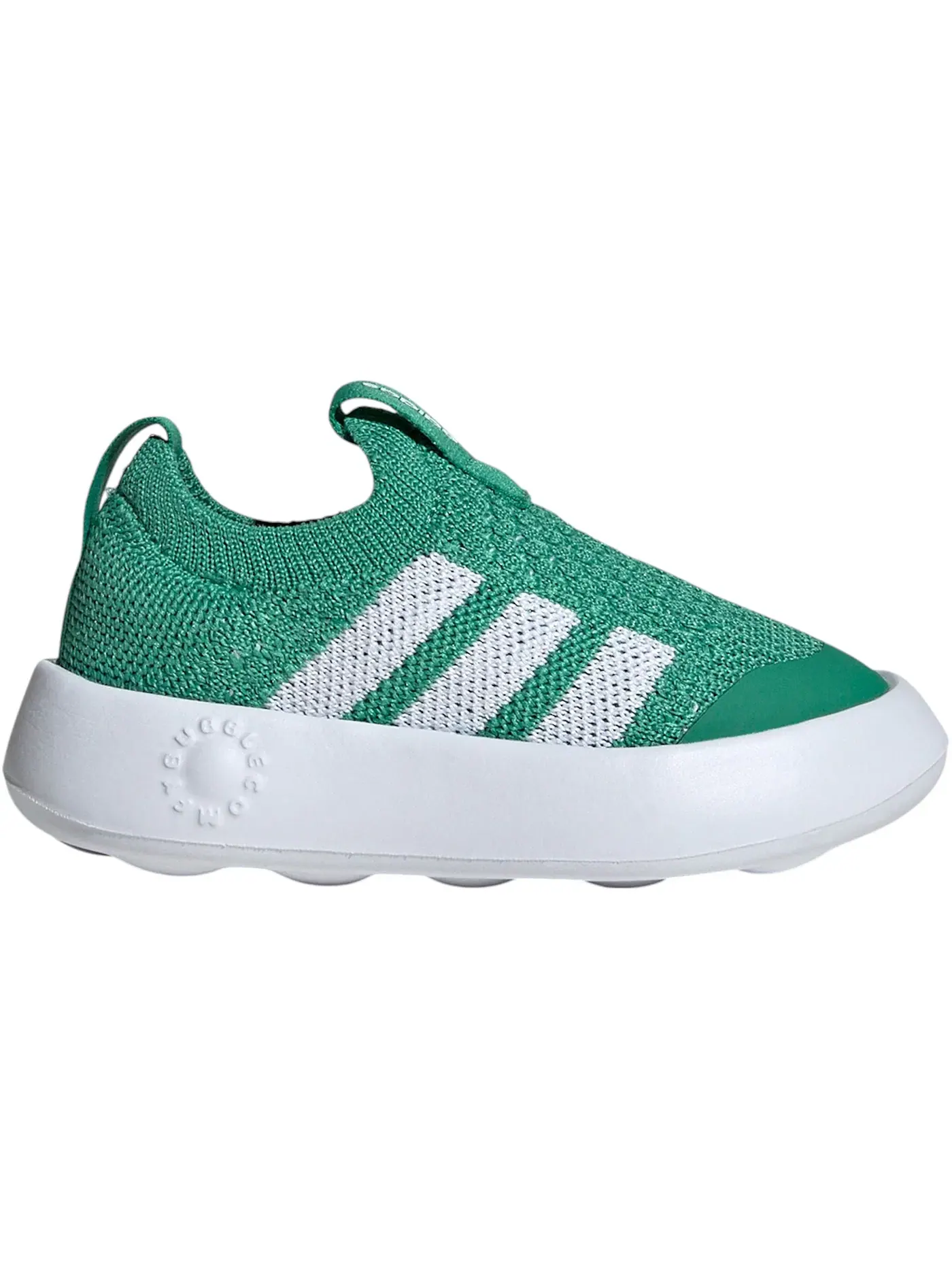 Детские кроссовки с шнуровкой Adidas Bubblecomfy — изображение 1 из 1, зеленый белый черный