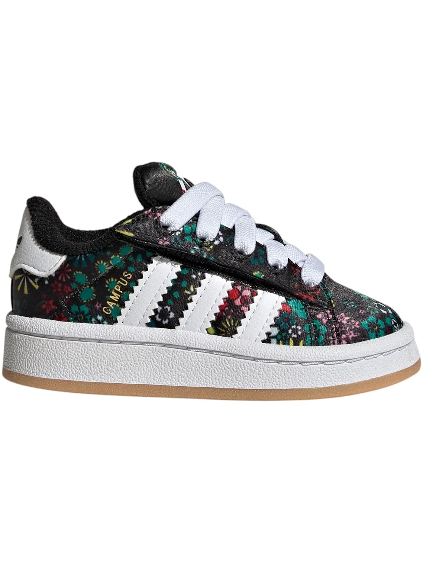 Детские кроссовки Lifestyle с застежкой-липучкой Adidas Campus 00s Comfort Closure Liberty London Black Floral