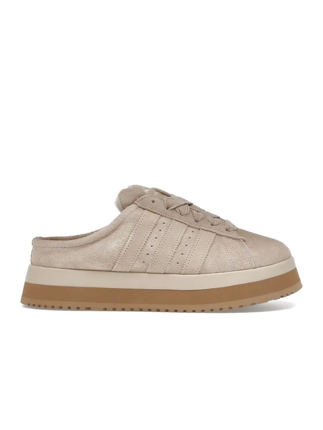Женские кроссовки lifestyle с зимней отделкой Adidas Campus 00s Winter Low — изображение 1 из 4, бежевый/бежевый