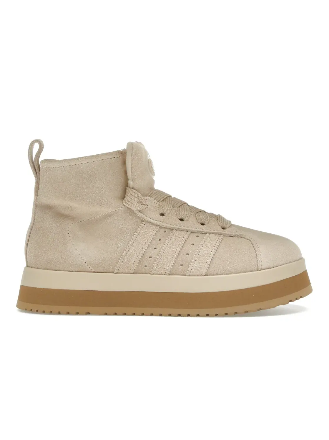 Женские кроссовки Lifestyle Adidas Campus 00s Winter Mid — изображение 1 из 4, бежевый/бежевый