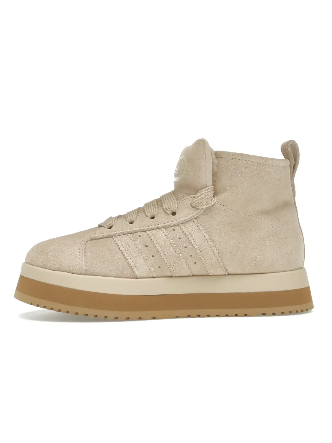 Женские кроссовки Lifestyle Adidas Campus 00s Winter Mid — изображение 3 из 4, бежевый/бежевый