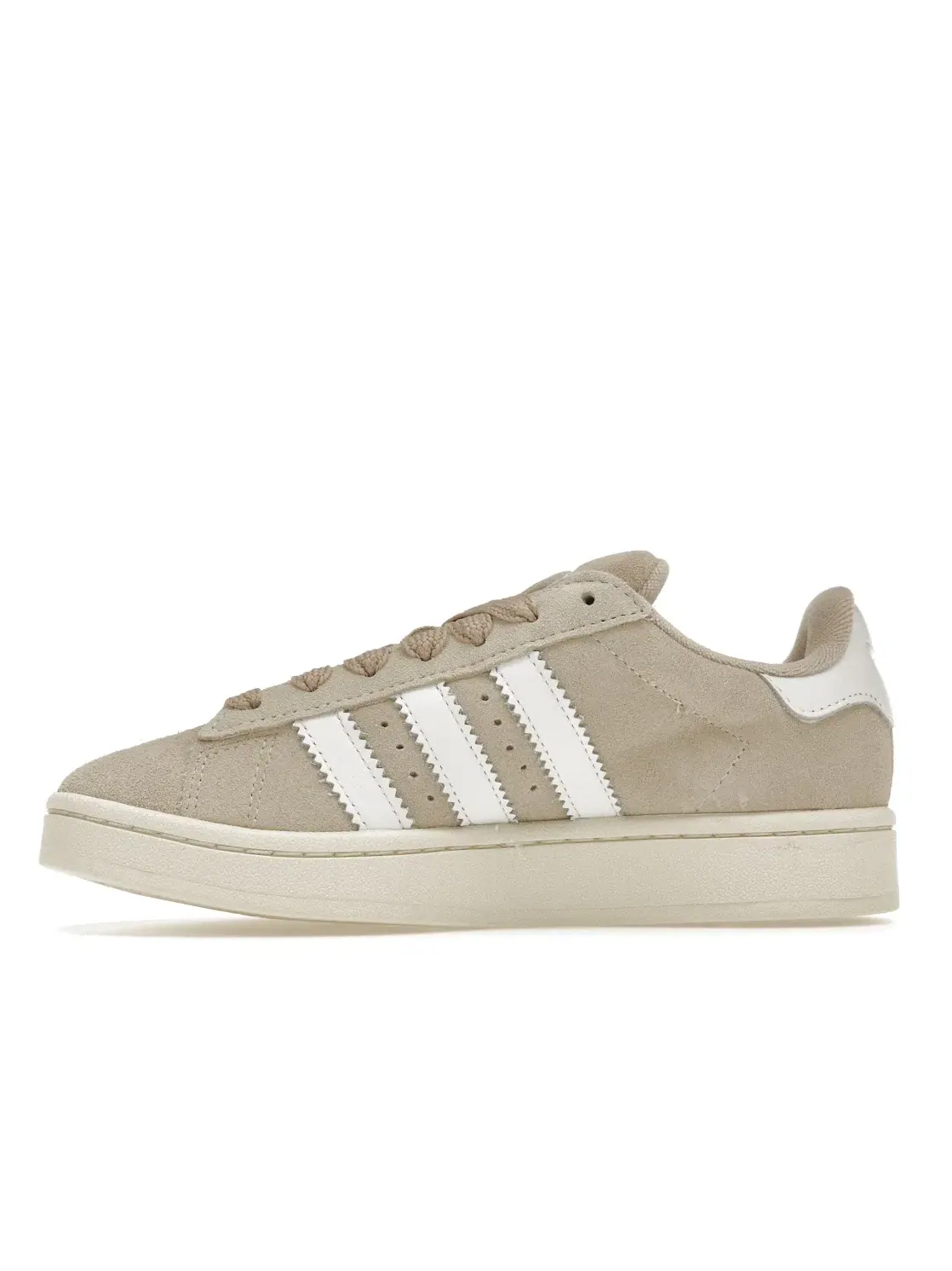 Женские кроссовки из замши с гладкими кожаными вставками Campus 00s Adidas — изображение 3 из 4, белый белый белый
