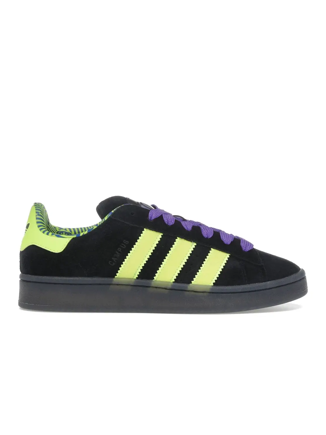 Мужские кроссовки Lifestyle с принтом Adidas Campus 00s Adidas — изображение 1 из 4, черный/желтый/фиолетовый