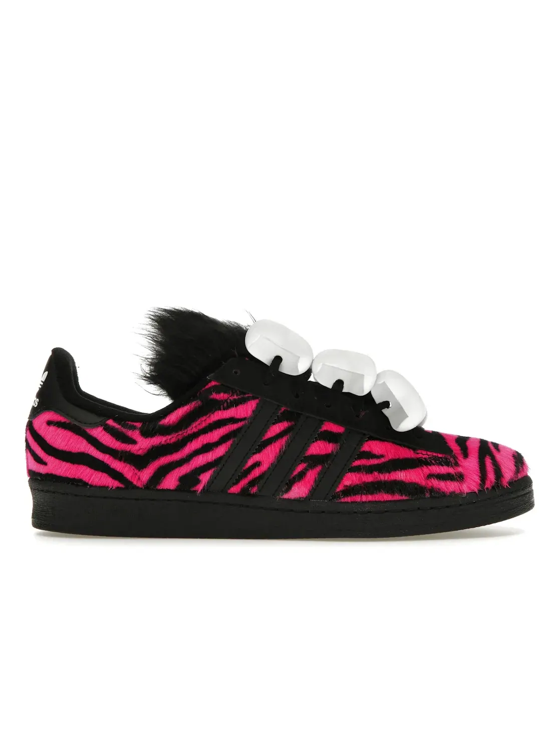 Мужские кроссовки lifestyle с принтом Adidas Campus 80s Jeremy Scott Bones Pink — изображение 1 из 4, черный/черный