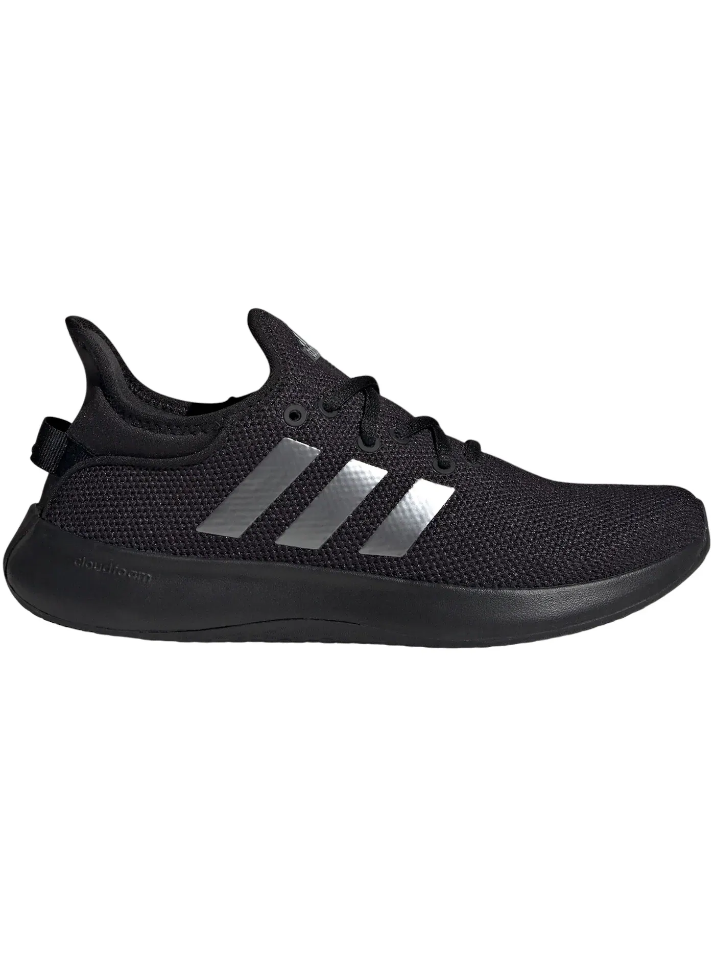 Женские кроссовки Lifestyle Cloudfoam Pure Adidas — изображение 1 из 1, черный/металлик/черный