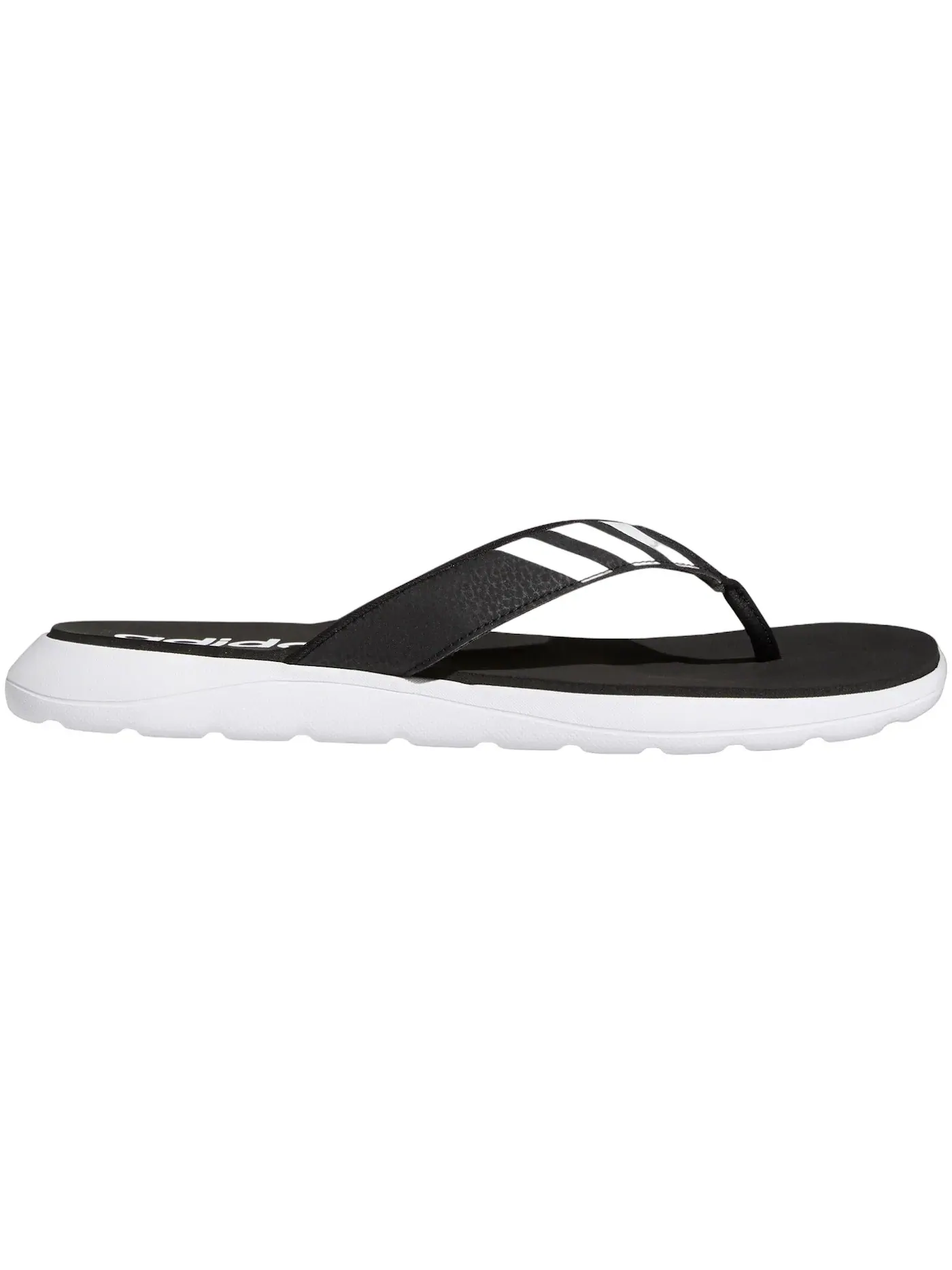 Мужские шлепанцы с контрастной подошвой Adidas Comfort Flip-Flops — изображение 1 из 1, черный/белый/черный