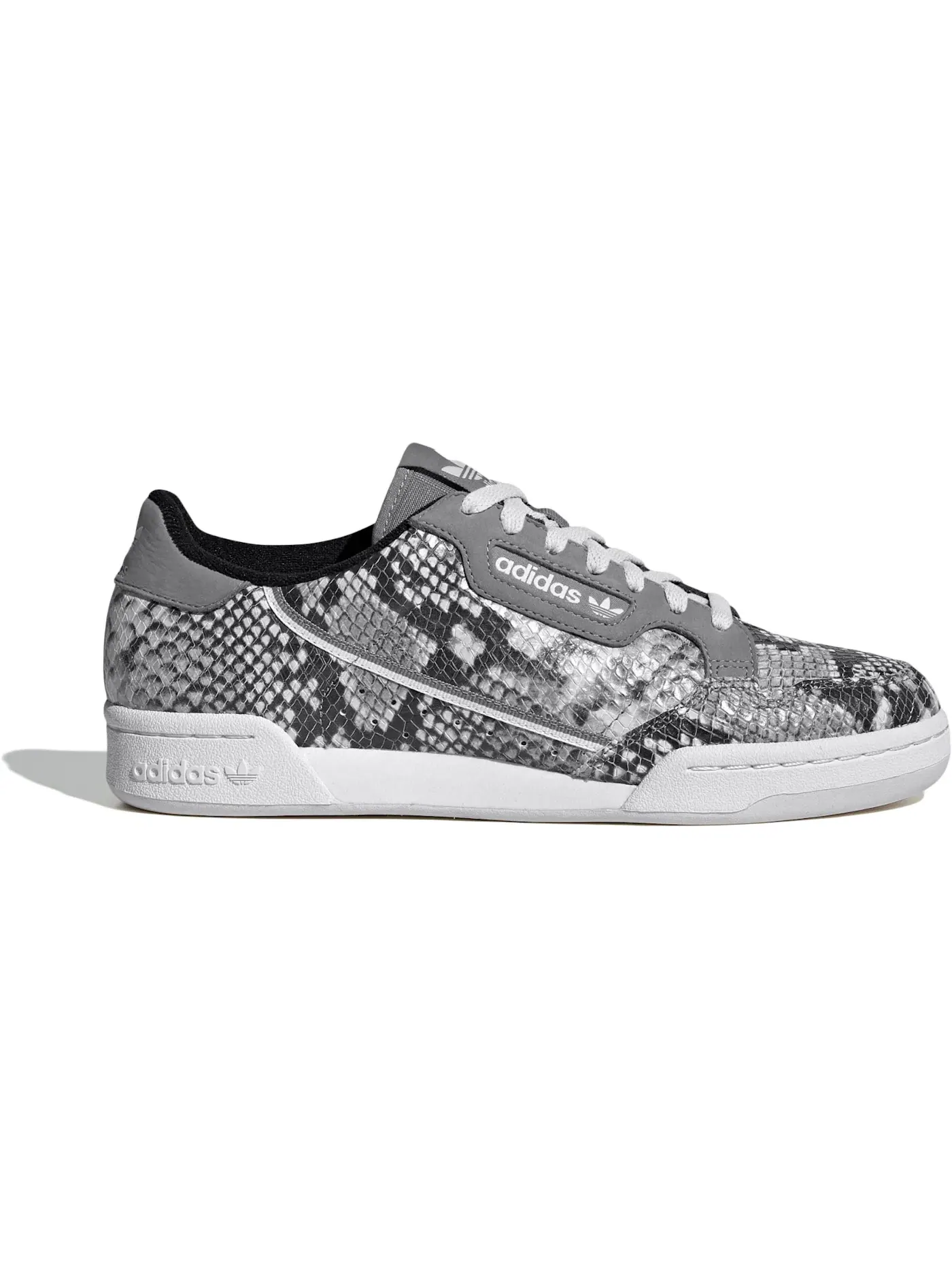 Мужские кроссовки с принтом змеи Adidas Continental 80 — изображение 1 из 1, серый/белый