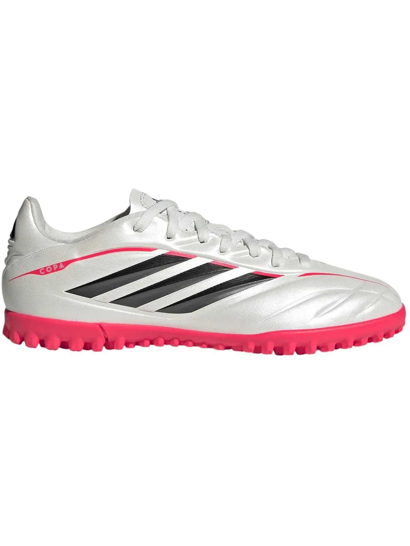 Детские кроссовки для футбола с шипами Adidas Copa Pure 4 Club TF — изображение 1 из 1, металлик черный красный