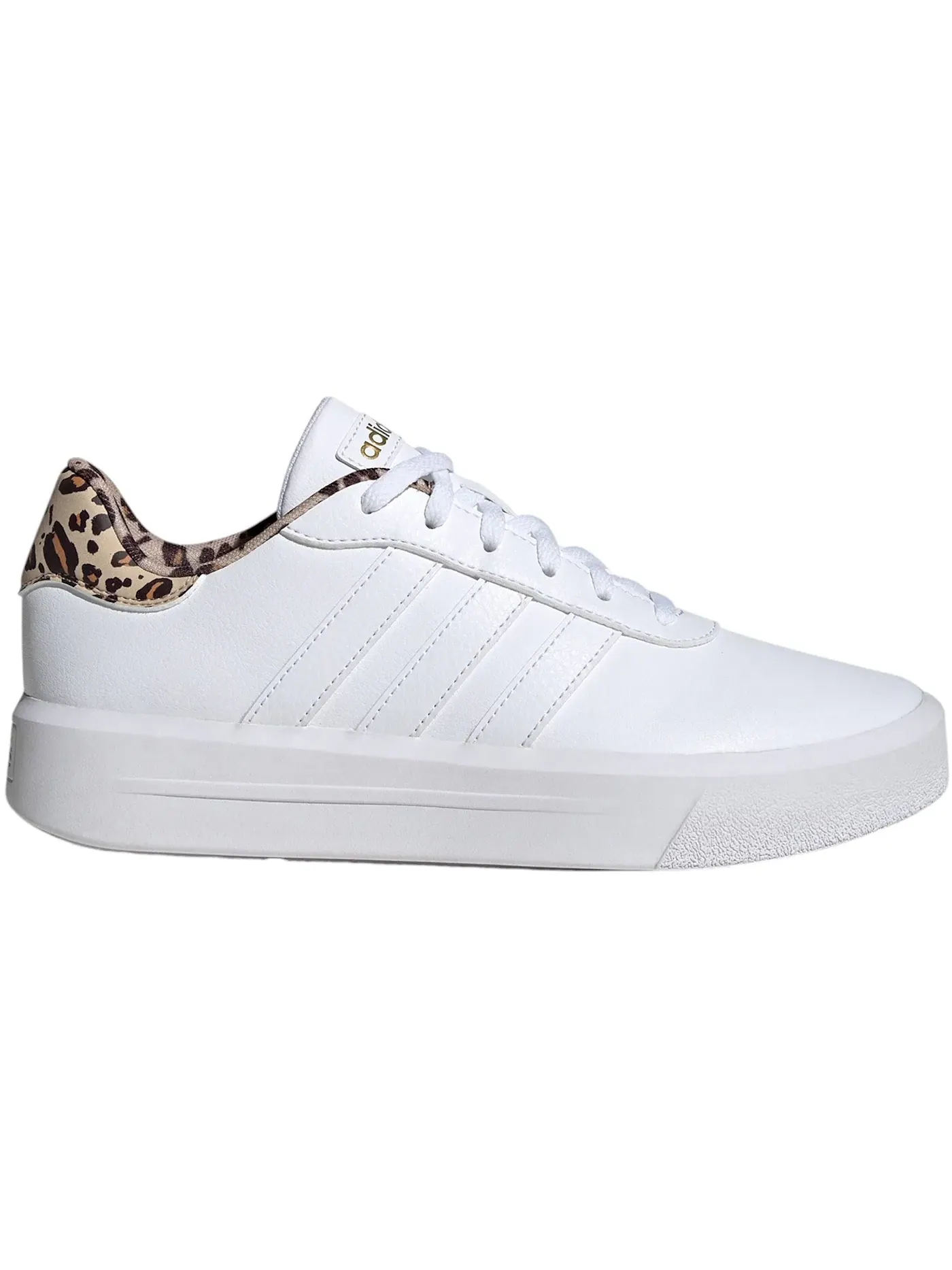 Женские кроссовки Lifestyle с белым верхом Adidas Court Platform — изображение 1 из 1, белый белый бежевый