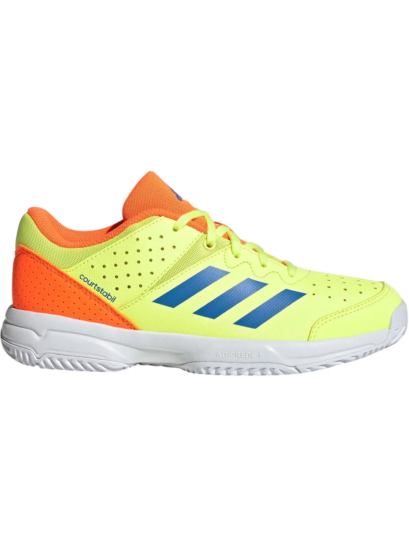 Детские кроссовки для высоких нагрузок Adidas Court Stabil — изображение 1 из 1, желтый синий оранжевый