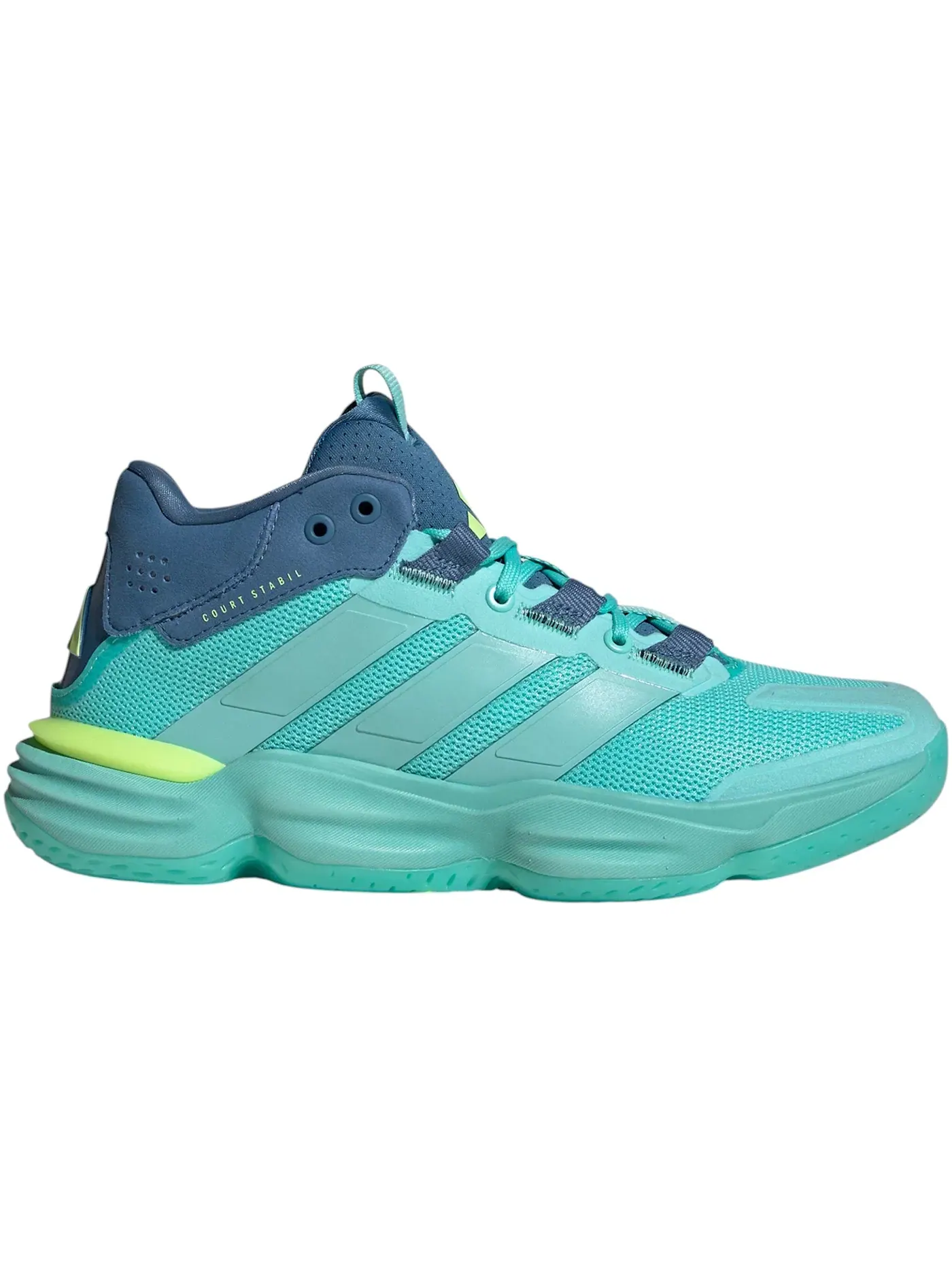 Женские кроссовки для сквоша с принтом Adidas Court Stabil Indoor — изображение 1 из 1, голубой/голубой
