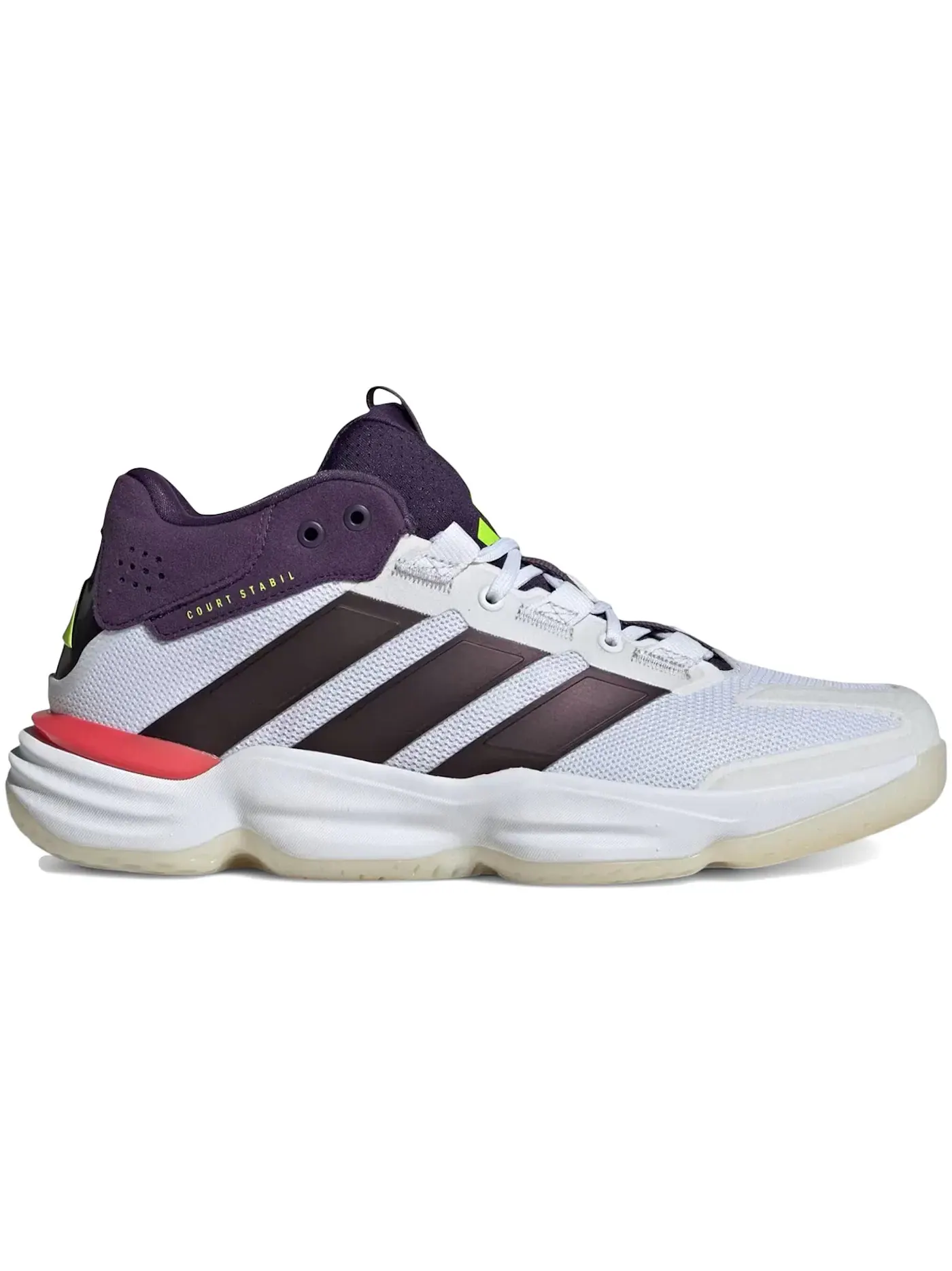 Мужские кроссовки для сквоша Adidas Court Stabil Indoor — изображение 1 из 1, белый/металлик