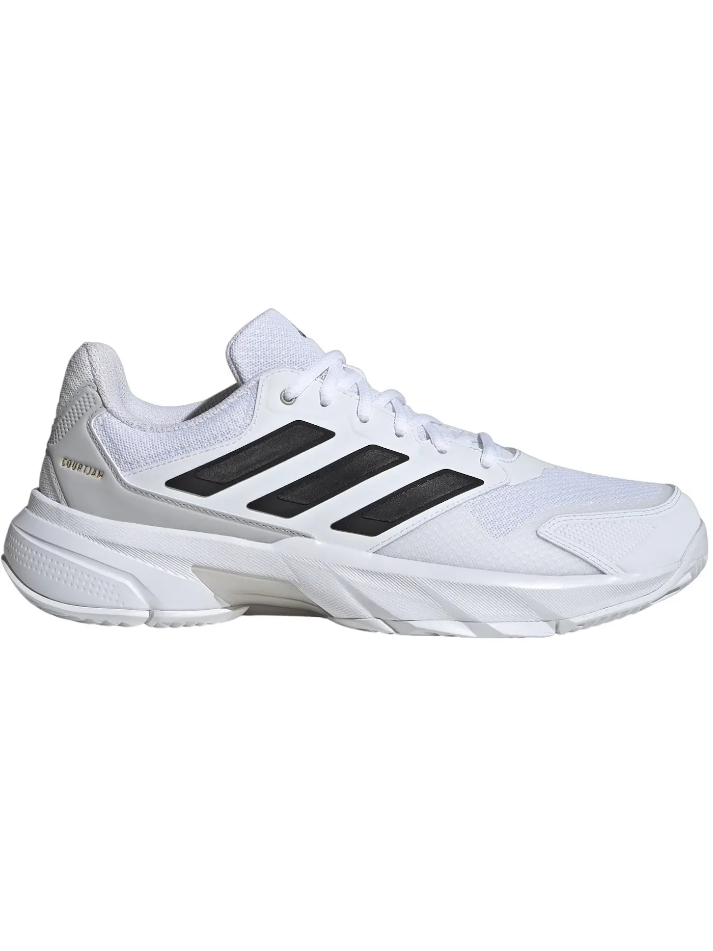 Мужские кроссовки для тенниса Adidas Courtjam Control 3 — изображение 1 из 1, белый черный серый