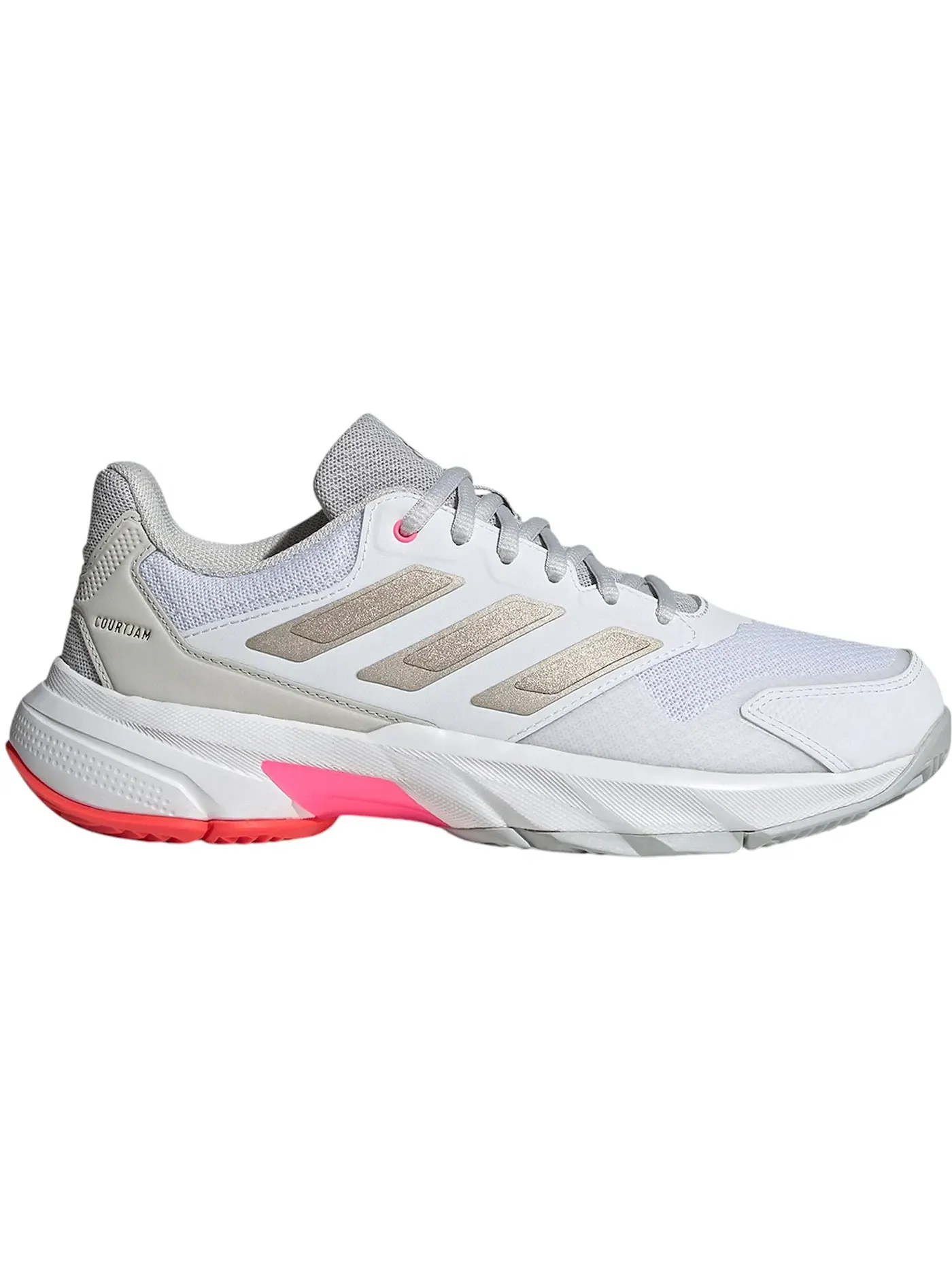 Женские кроссовки для тенниса с сетчатым верхом Adidas Courtjam Control 3 — изображение 1 из 1, белый металлик красный