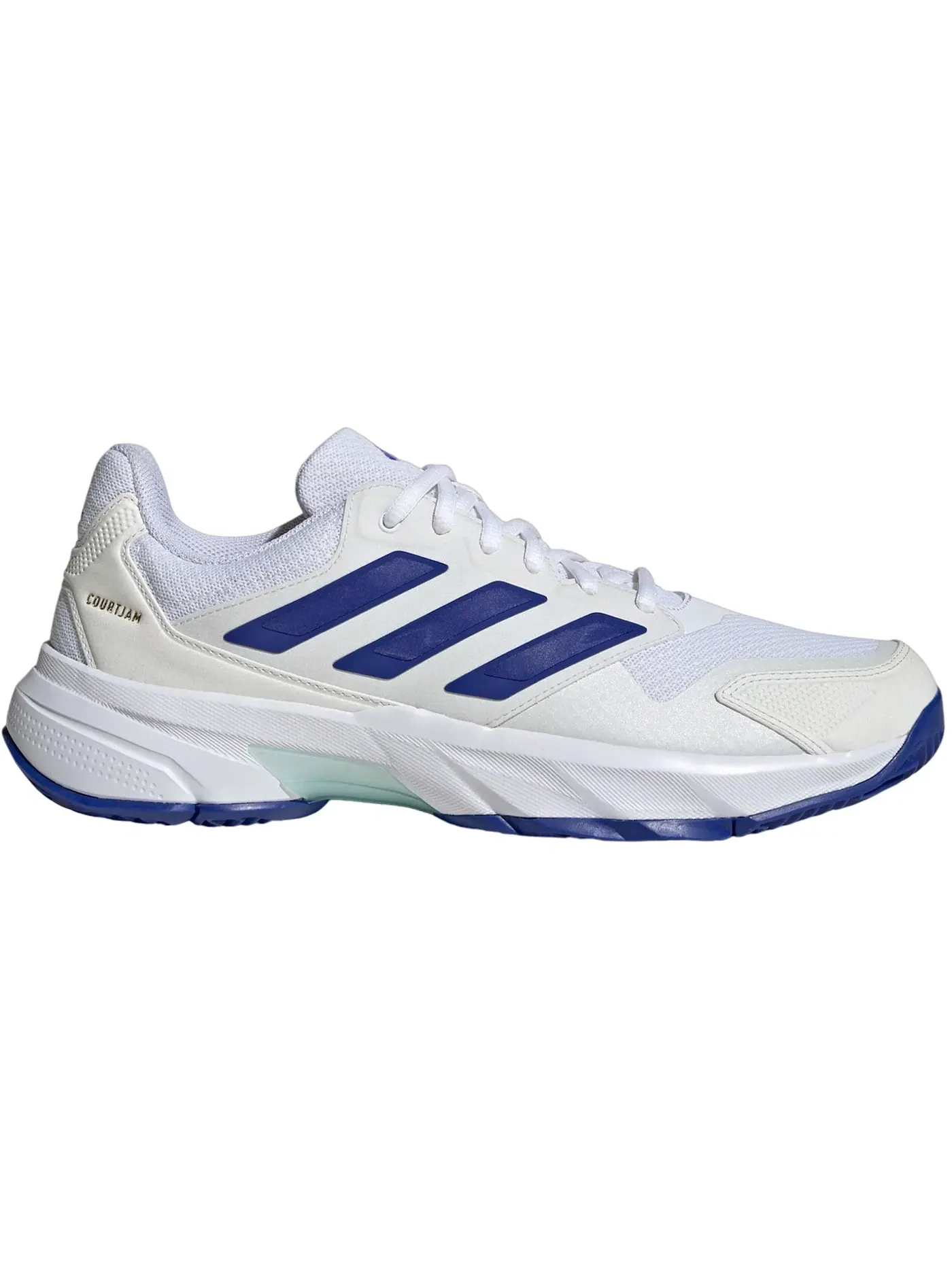 Мужские кроссовки для тенниса Adidas Courtjam Control 3 — изображение 1 из 1, белый синий голубой