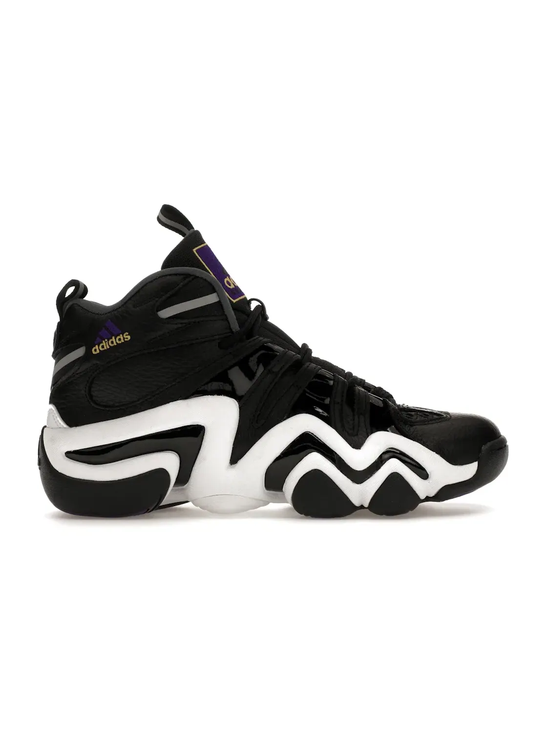 Мужские кроссовки с высоким верхом Adidas Crazy 8 — изображение 1 из 4, черный/фиолетовый/белый