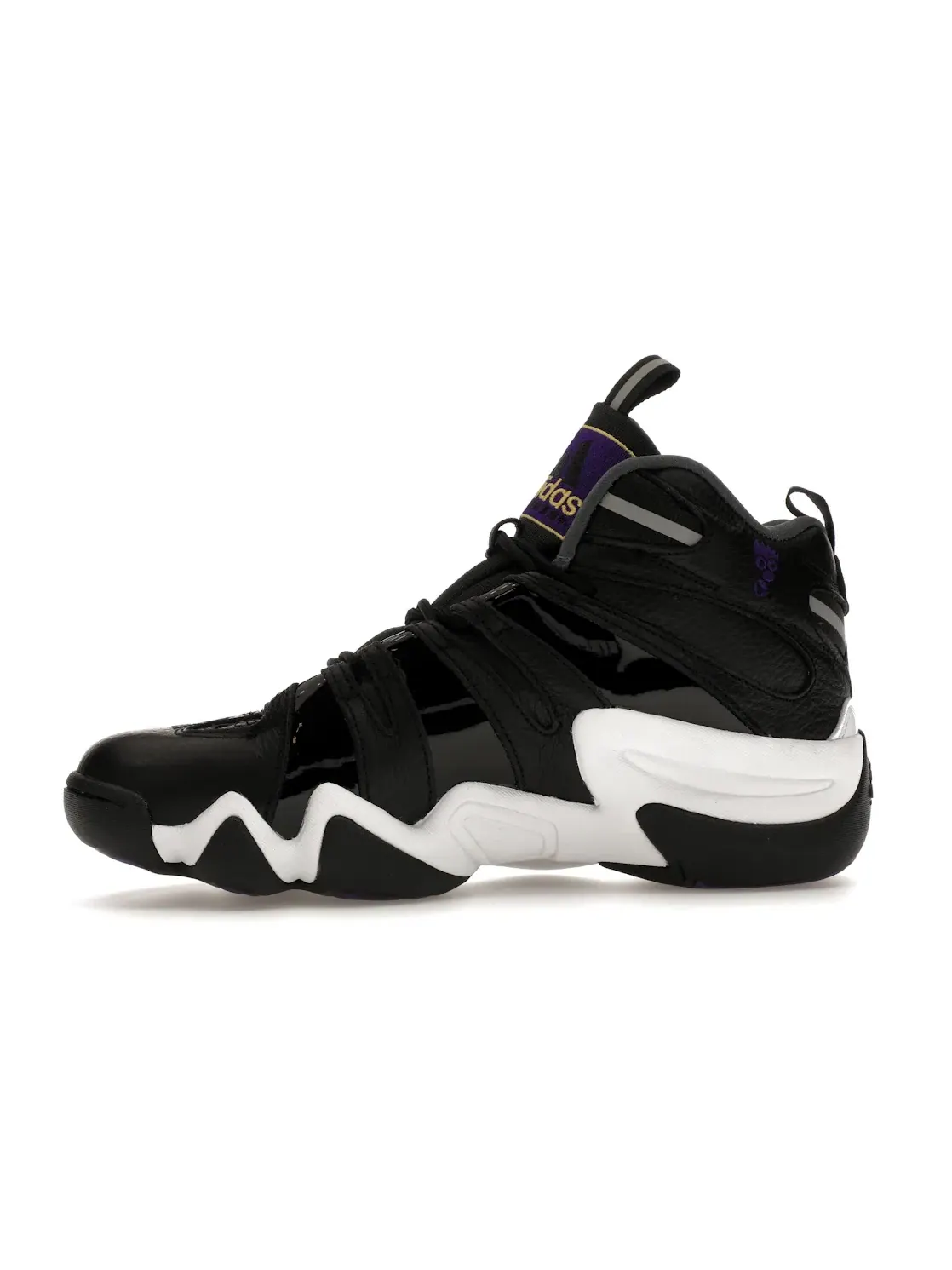 Мужские кроссовки с высоким верхом Adidas Crazy 8 — изображение 3 из 4, черный/фиолетовый/белый