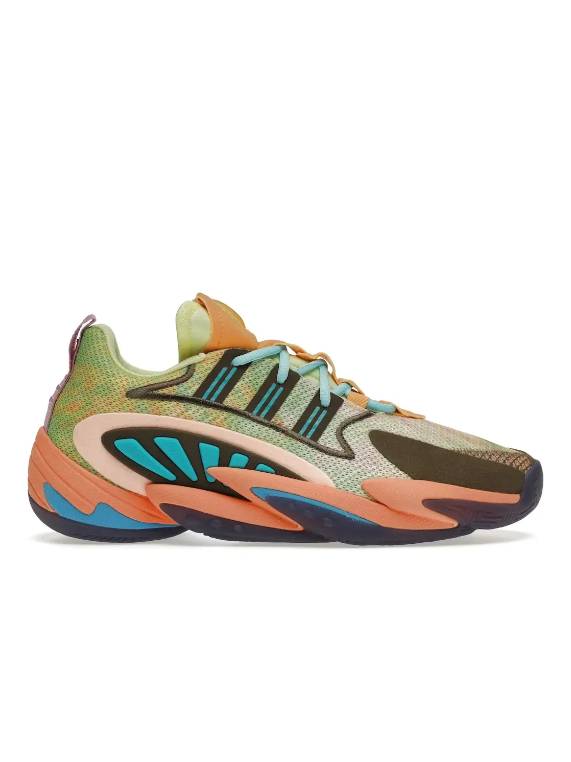 Мужские кроссовки с Boost-подошвой Adidas Crazy BYW 2.0 — изображение 1 из 4, желтый//фиолетовый