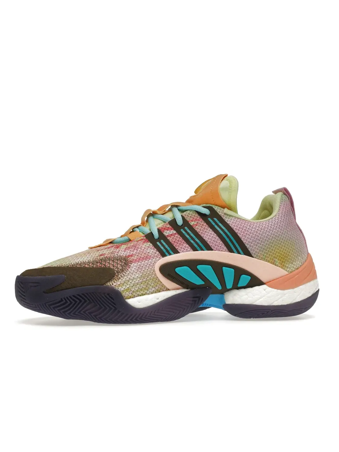 Мужские кроссовки с Boost-подошвой Adidas Crazy BYW 2.0 — изображение 3 из 4, желтый//фиолетовый