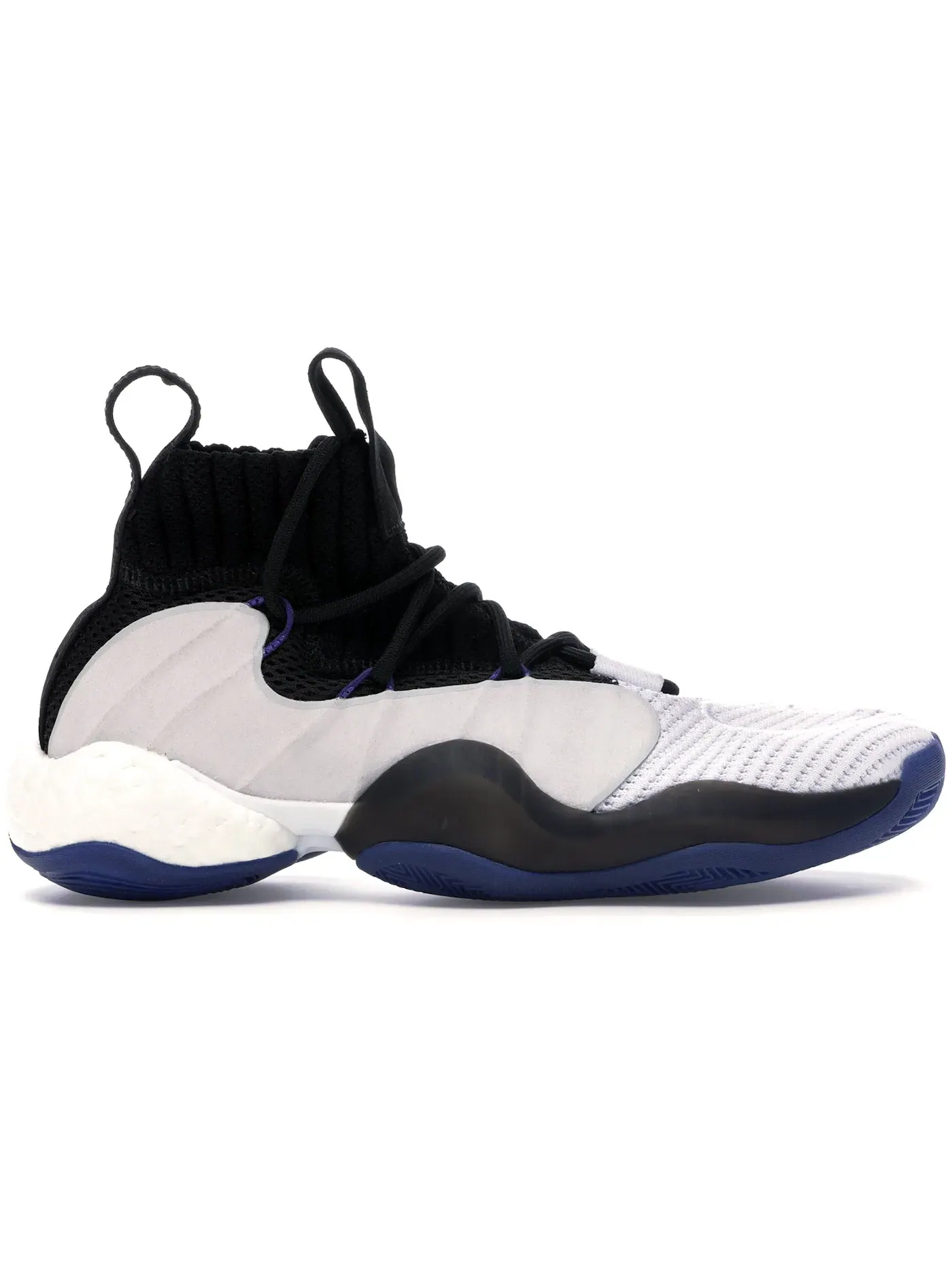 Мужские кроссовки Lifestyle с носковидной конструкцией Adidas Crazy BYW X — изображение 1 из 1, черный/белый/фиолетовый