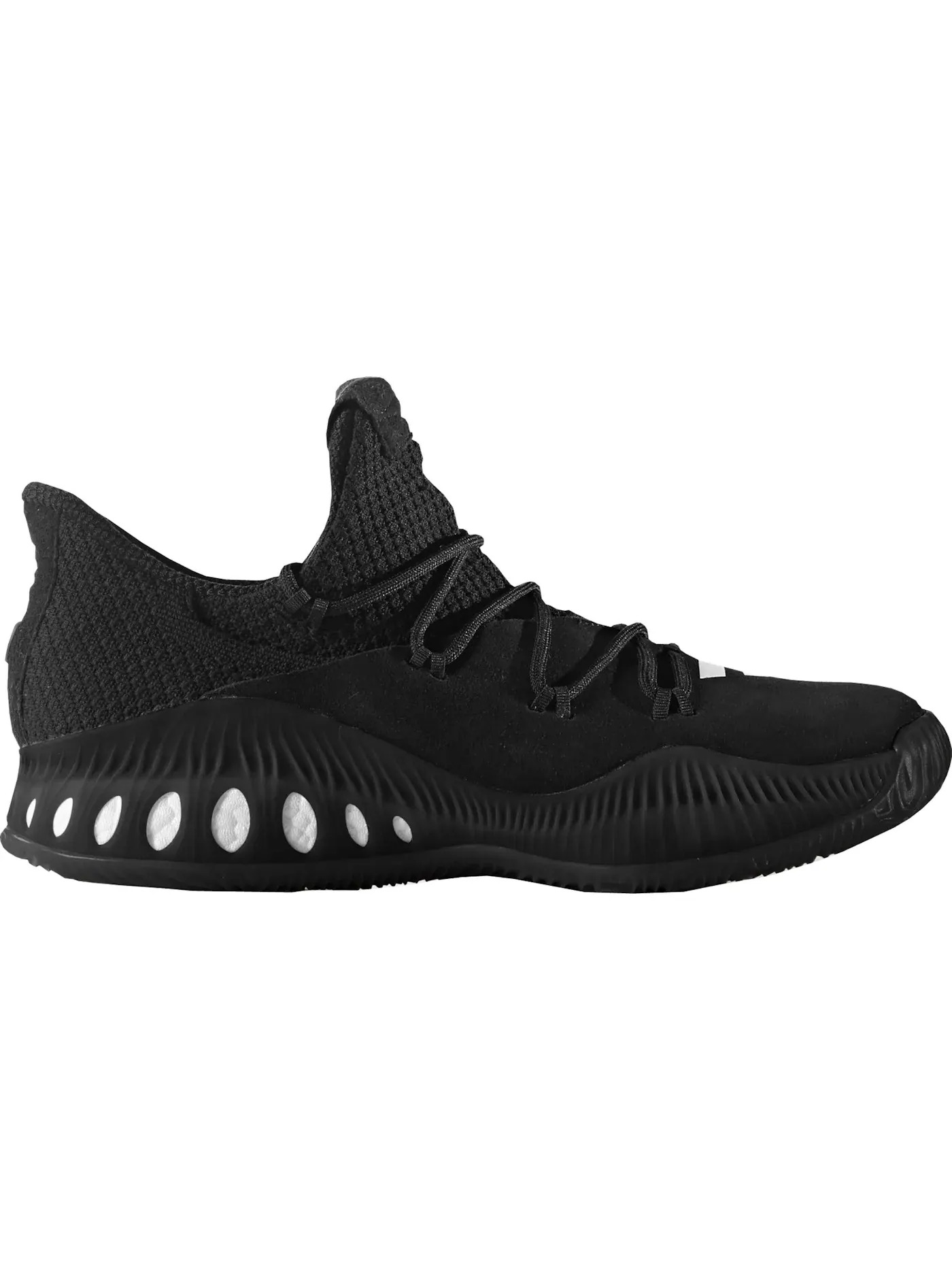 Мужские кроссовки с длинным шнурованием Adidas Crazy Explosive Low — изображение 1 из 1, черный/черный/белый