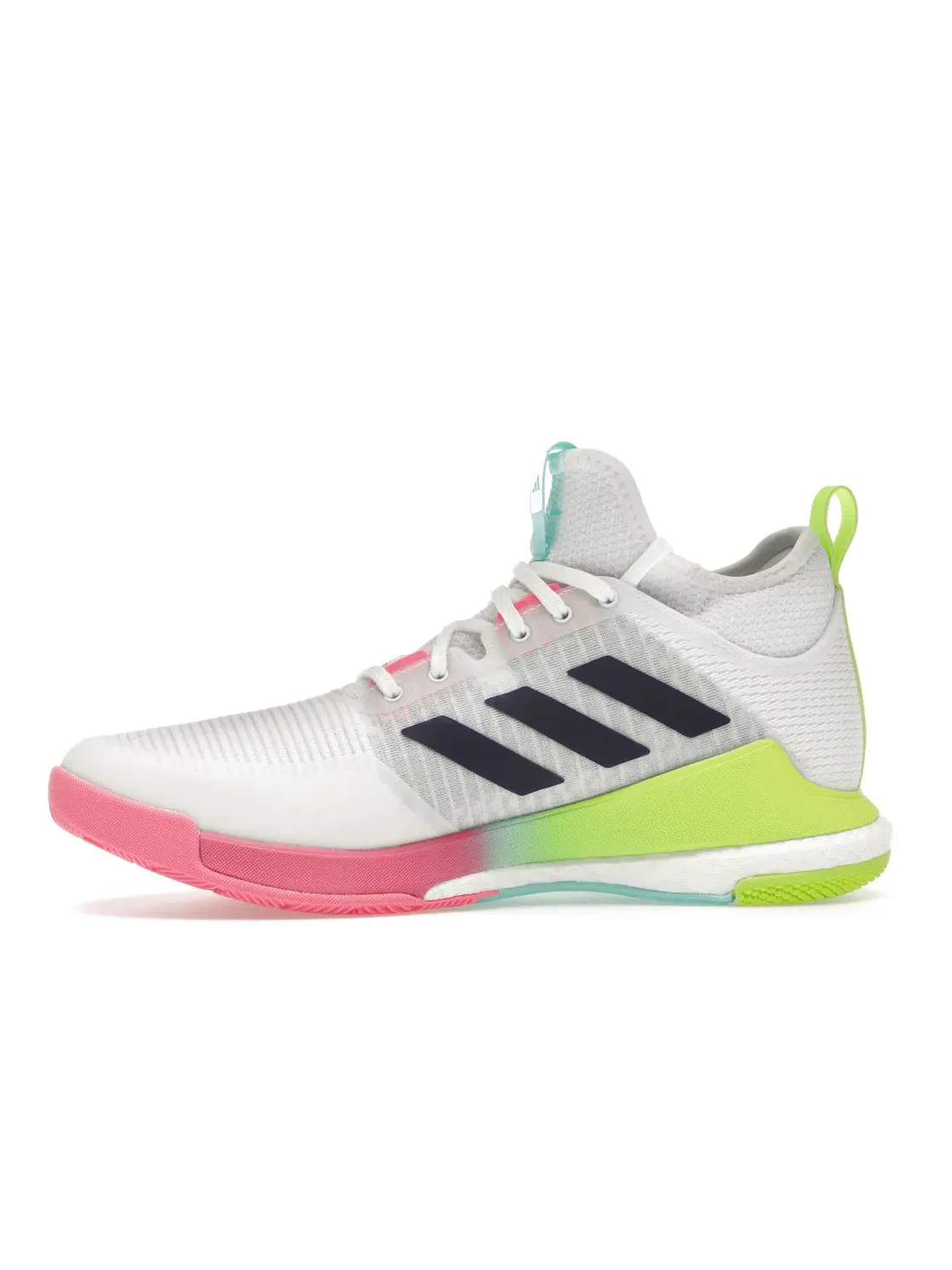 Женские кроссовки для волейбола Adidas Crazyflight Mid — изображение 3 из 4, белый/фиолетовый/голубой