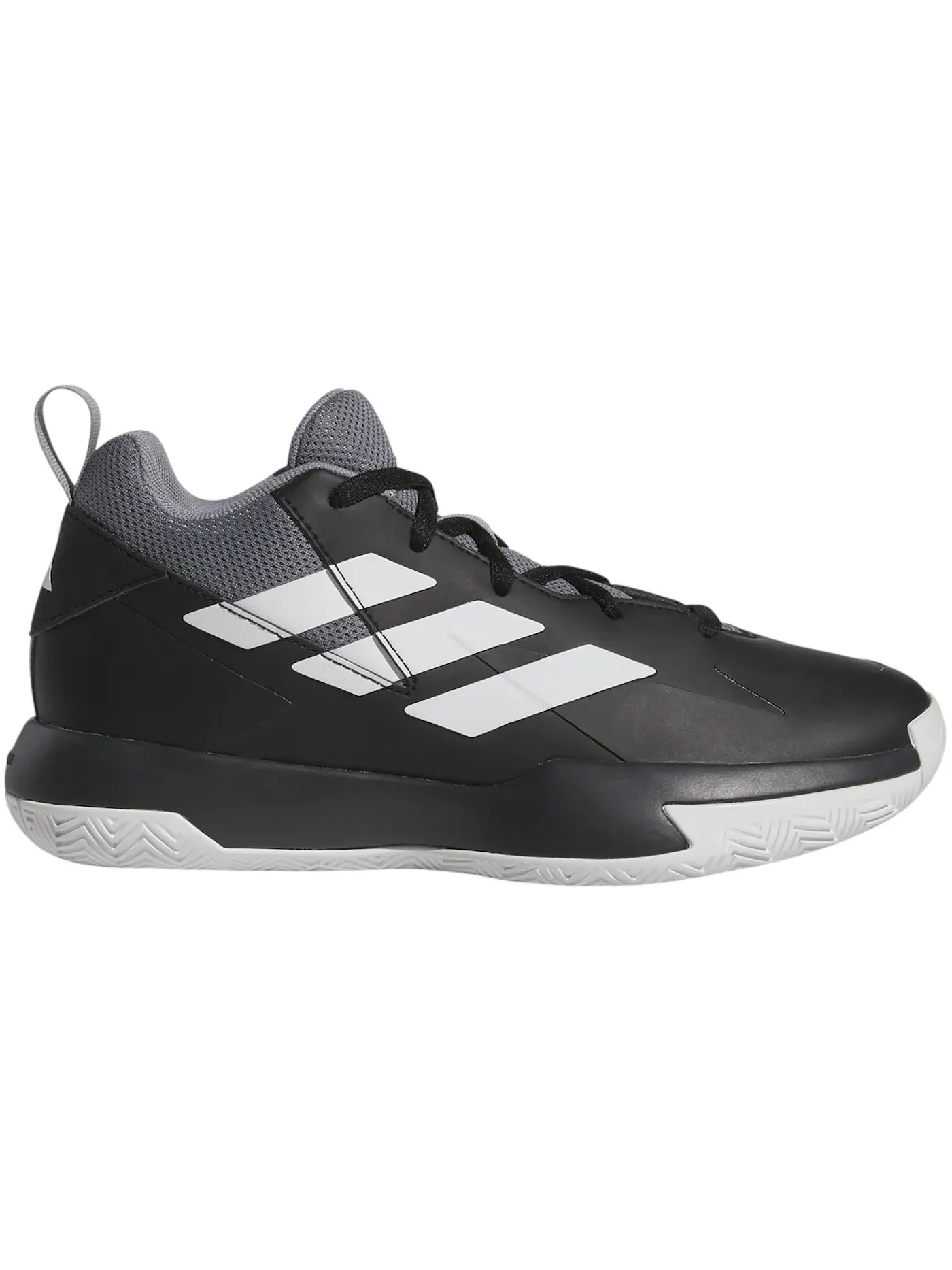 Детские кроссовки для мальчиков с синтетическим верхом Adidas Cross 'Em Up Select — изображение 1 из 1, черный белый серый