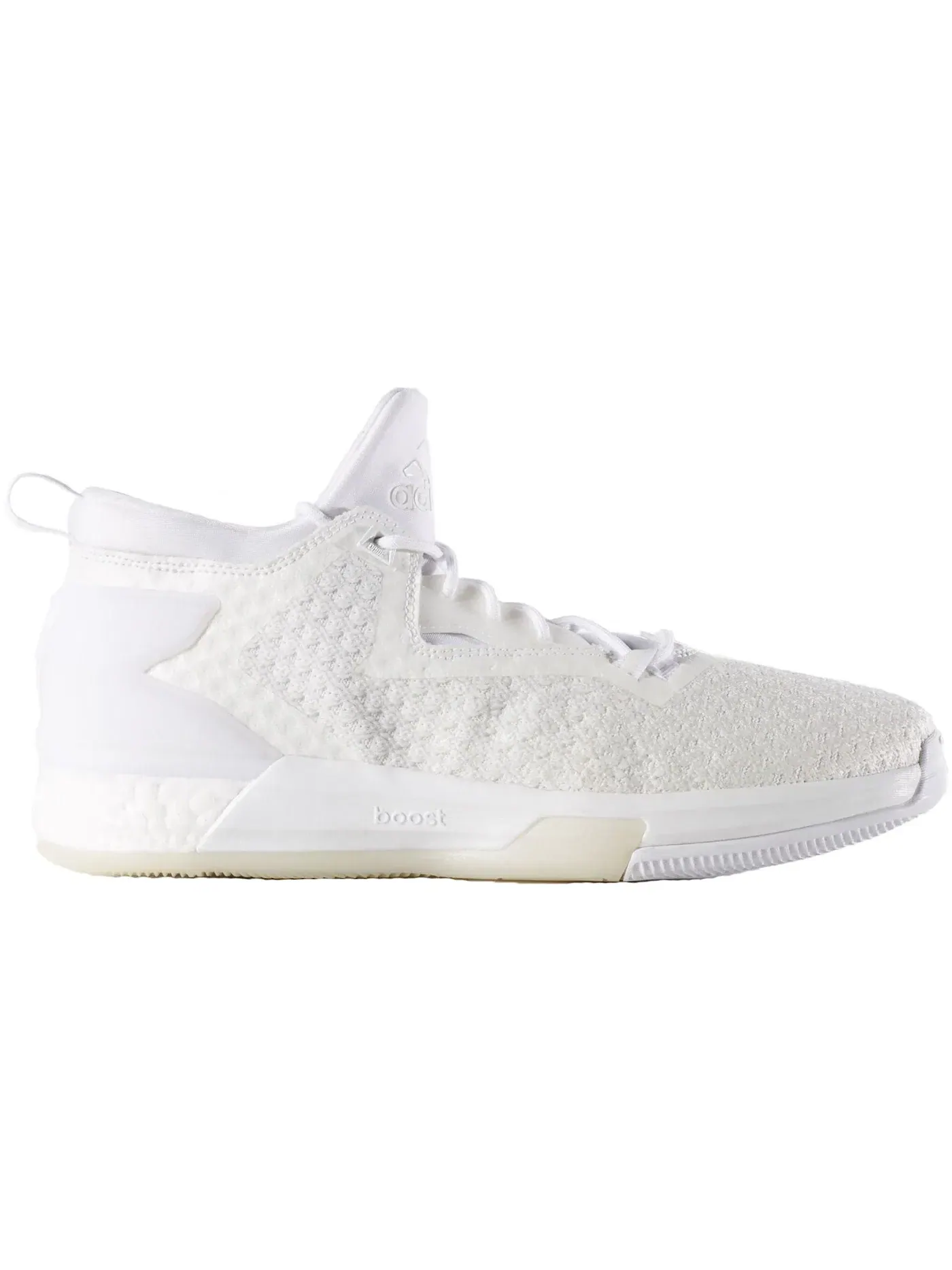 Мужские кроссовки для баскетбола D Lillard 2 Boost Primeknit Adidas — изображение 1 из 1, белый/белый/белый