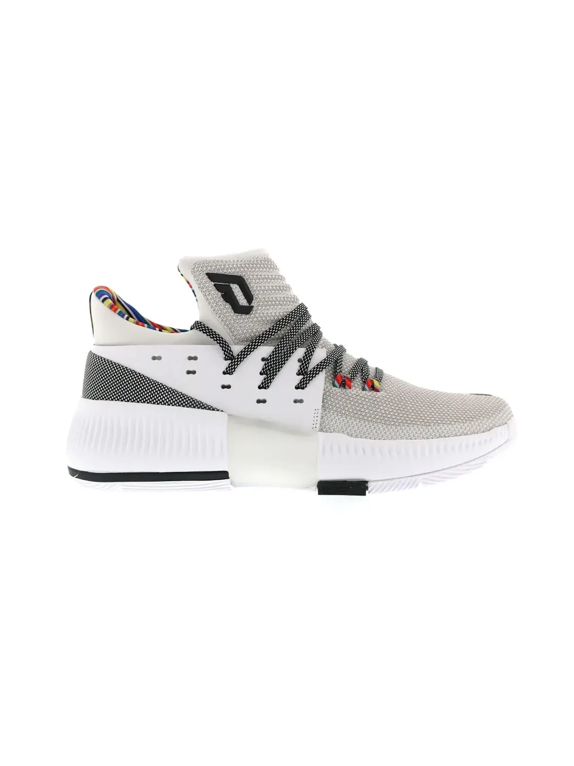 Мужские кроссовки для баскетбола Adidas D Lillard 3 — изображение 1 из 4, белый/черный/белый