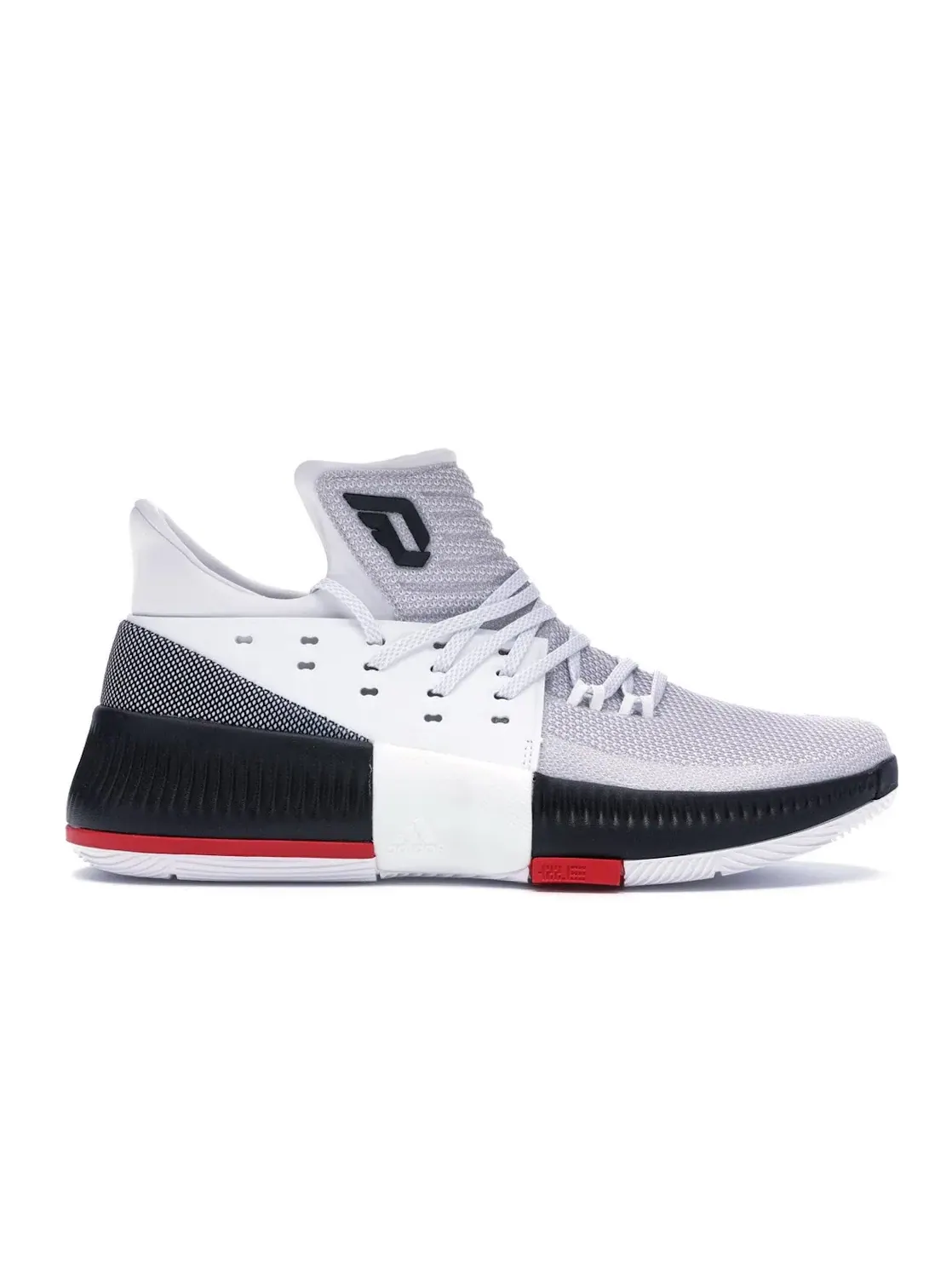 Мужские кроссовки с высокими характеристиками Adidas D Lillard 3 Rip City — изображение 1 из 4, белый/черный