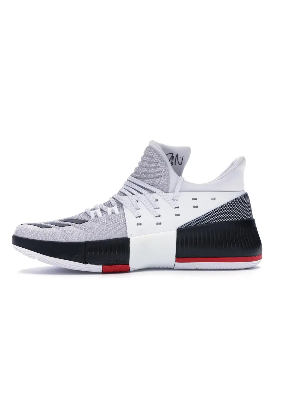 Мужские кроссовки с высокими характеристиками Adidas D Lillard 3 Rip City — изображение 3 из 4, белый/черный