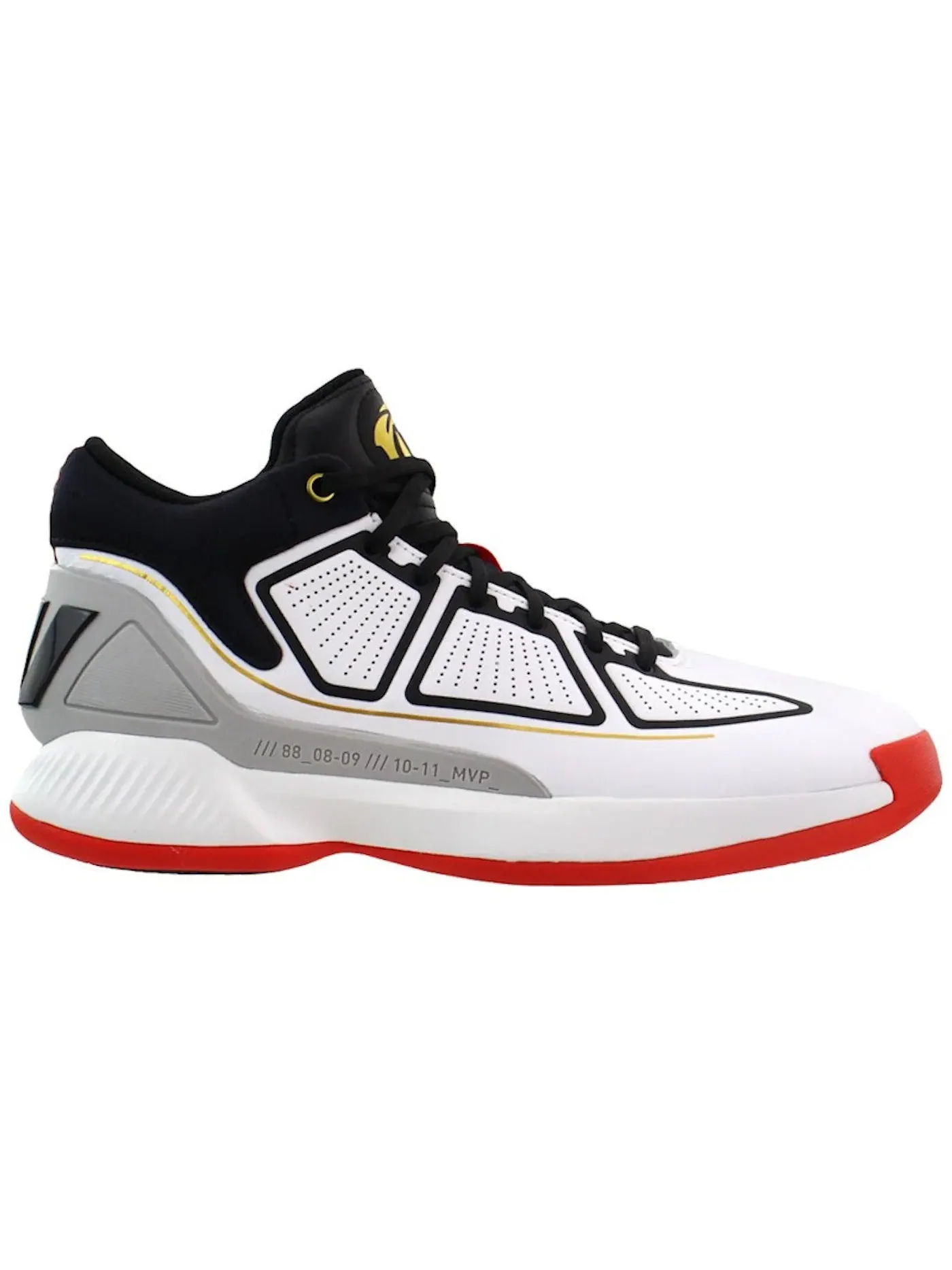 Мужские кроссовки для баскетбола Adidas D Rose 10 — изображение 1 из 1, белый/черный/оранжевый