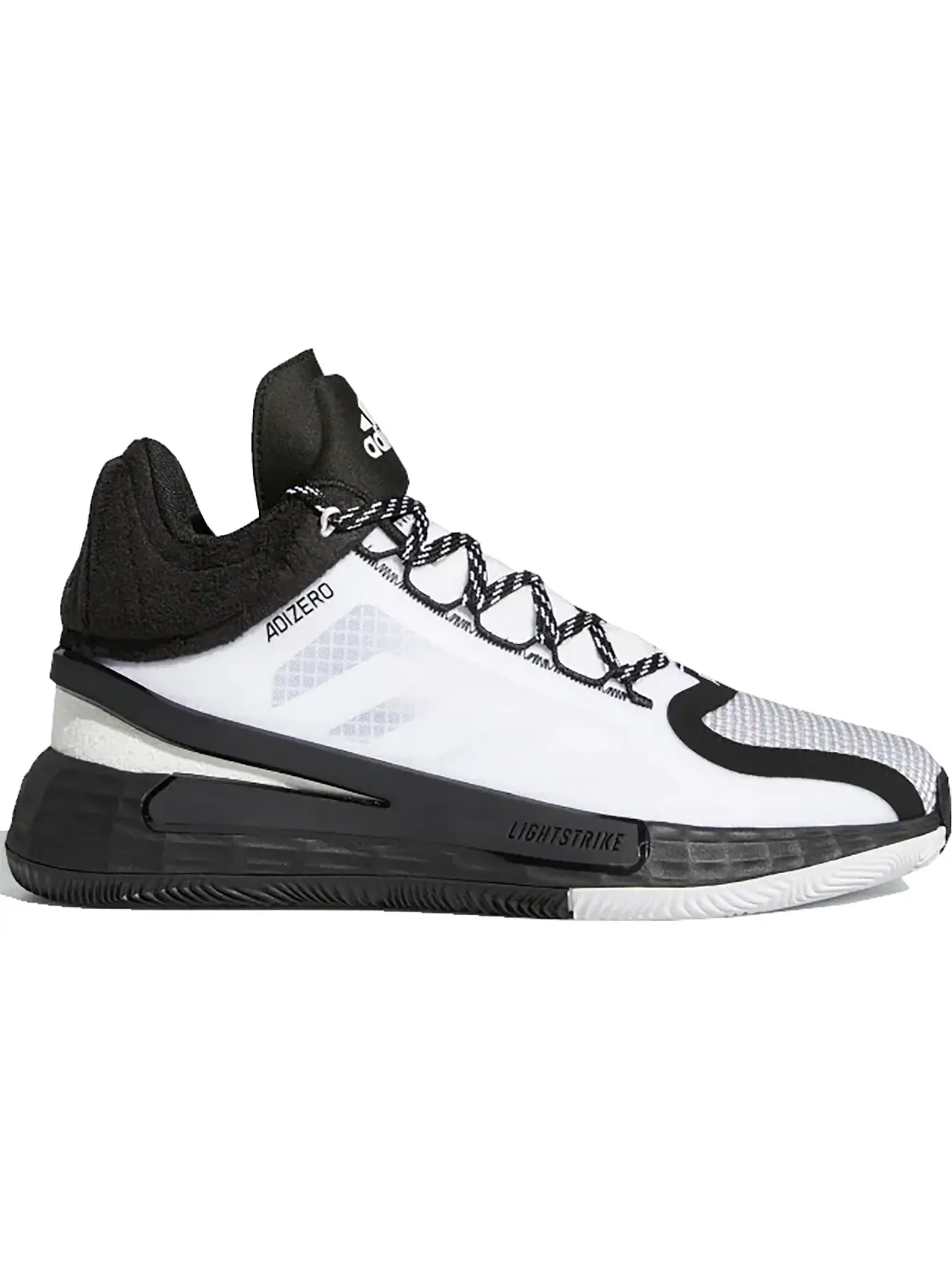 Мужские кроссовки с принтом Adidas D Rose 11 — изображение 1 из 1, белый черный белый