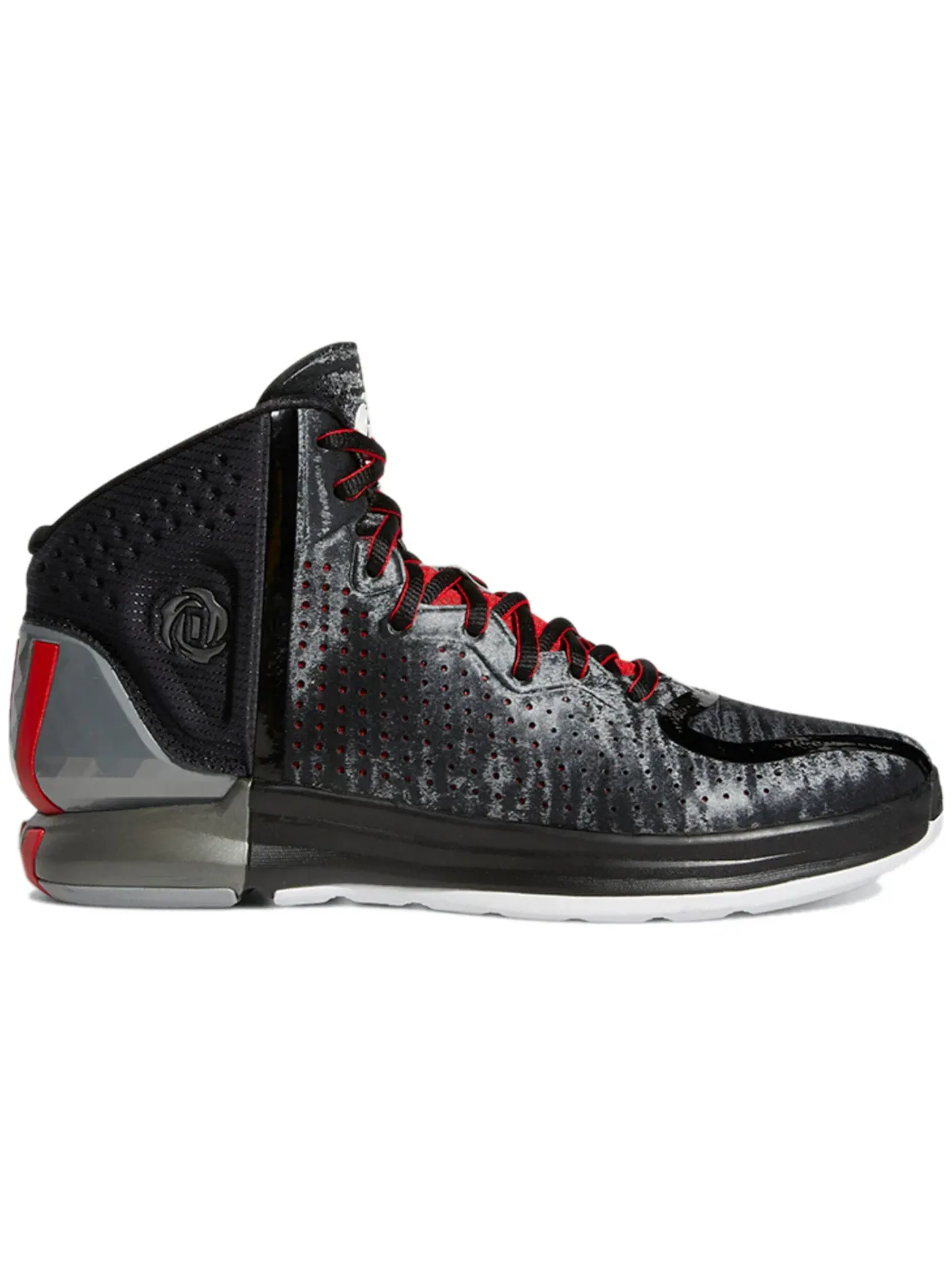 Мужские кроссовки с сетчатым верхом Adidas D Rose 4 Restomod — изображение 1 из 1, черный/серый/красный