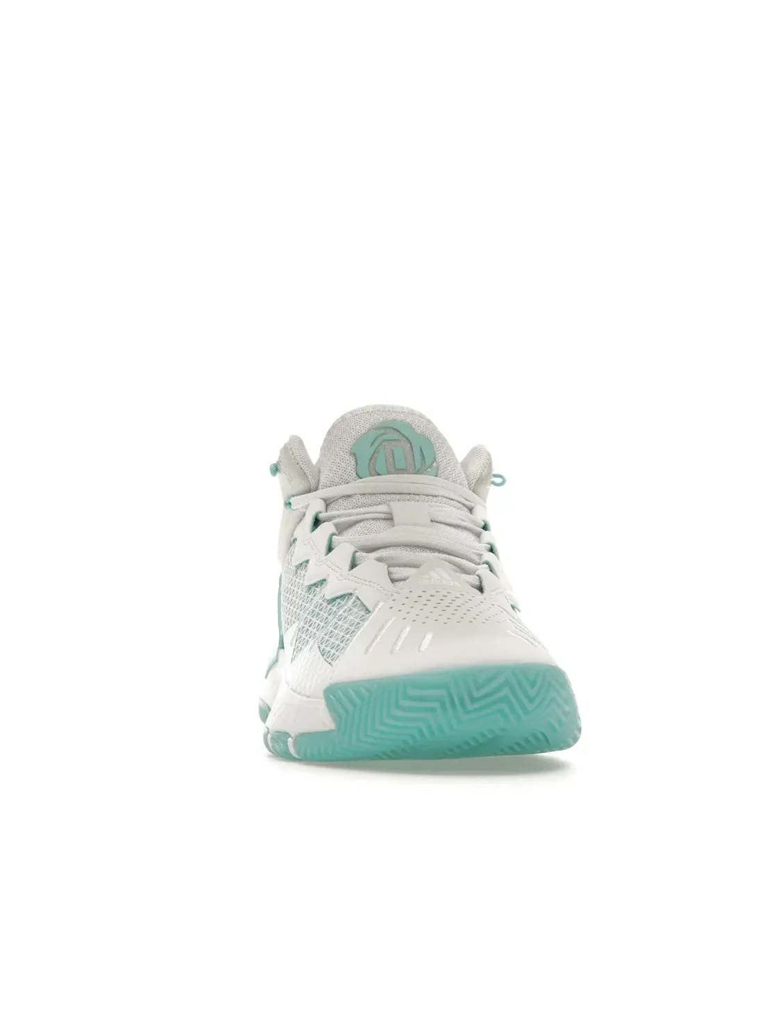 Мужские высокие кроссовки с геометрическим дизайном Adidas D Rose Son of Chi — изображение 2 из 4, белый/голубой/белый