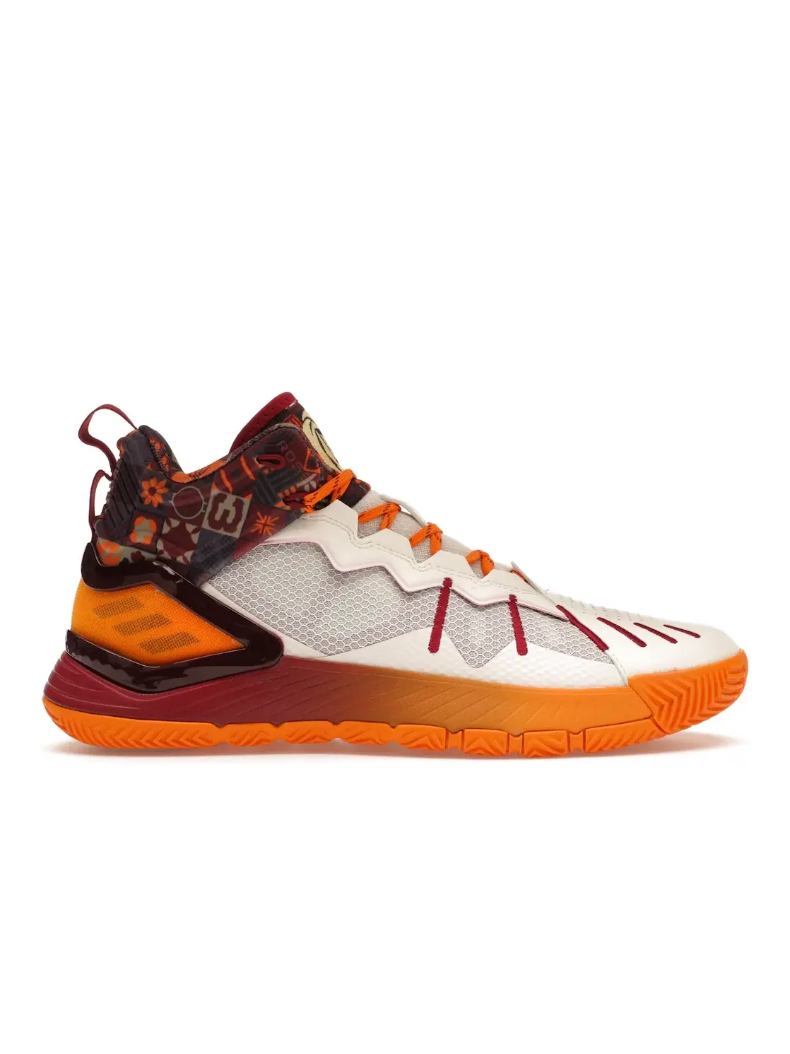 Мужские кроссовки с принтом Adidas D Rose Son of Chi — изображение 1 из 4, бордовый/белый/оранжевый