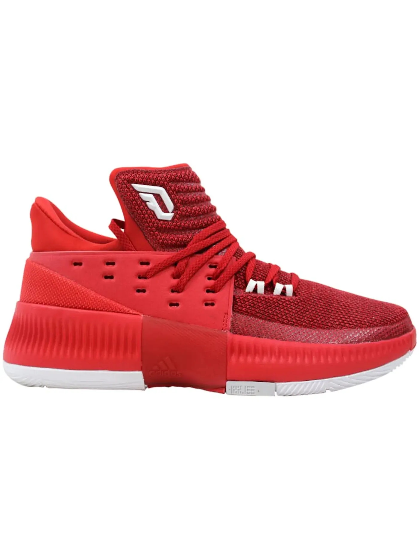 Мужские кроссовки для баскетбола Adidas Dame 3 — изображение 1 из 1, красный/белый серый