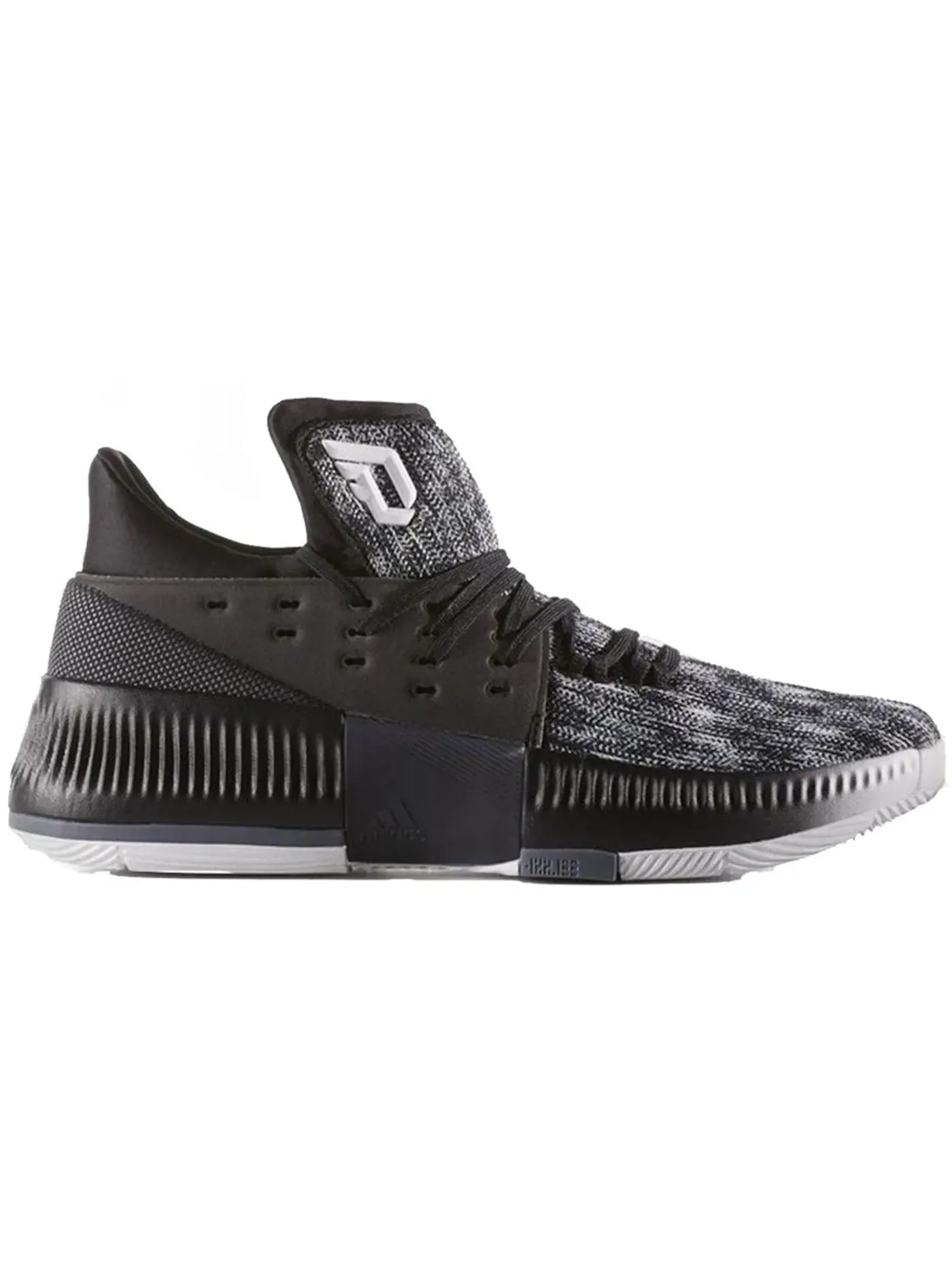 Мужские баскетбольные кроссовки Adidas Dame 3 — изображение 1 из 1, белый черный