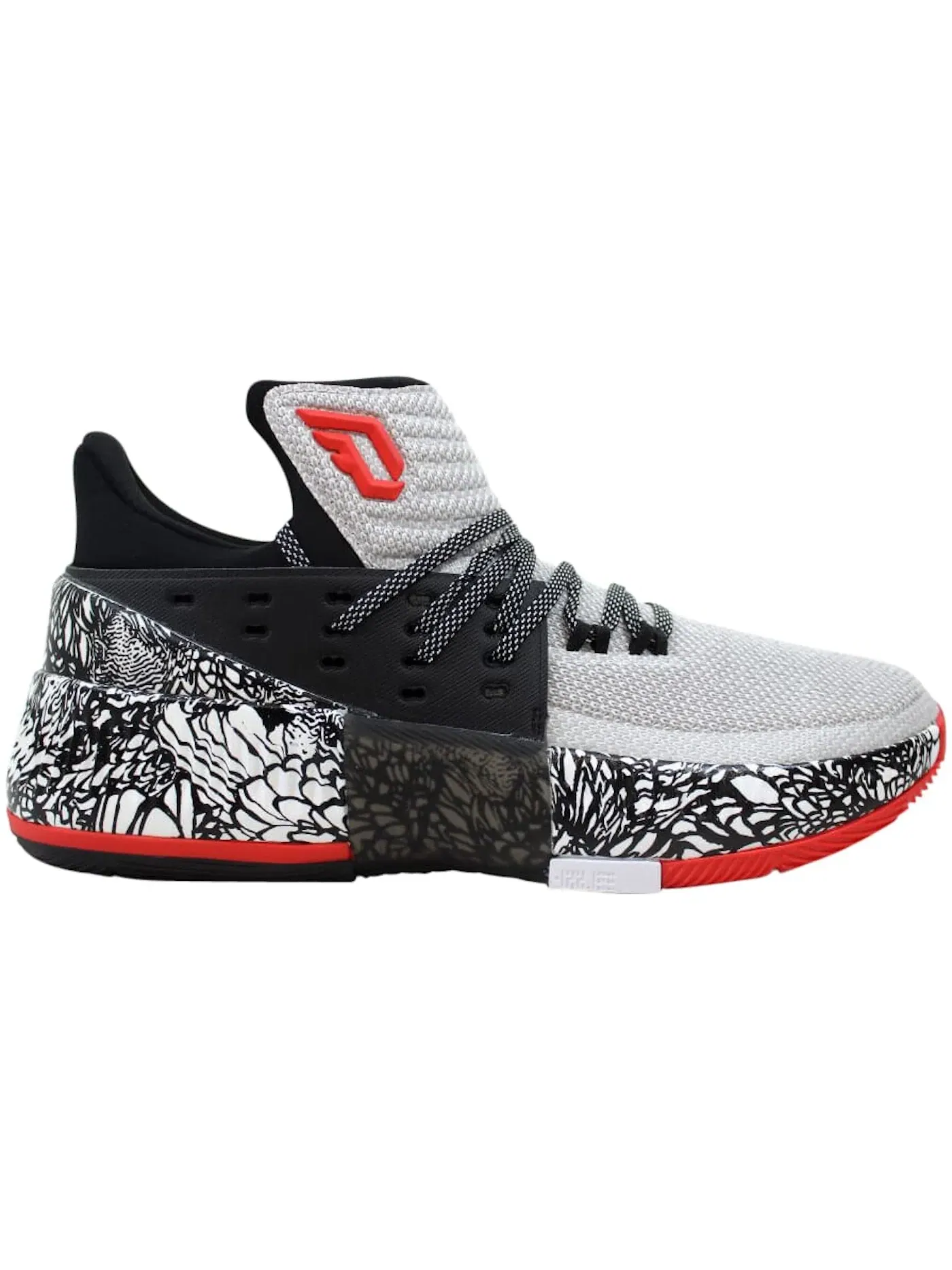 Мужские кроссовки для баскетбола Dame 3 Adidas — изображение 1 из 1, белый/черный
