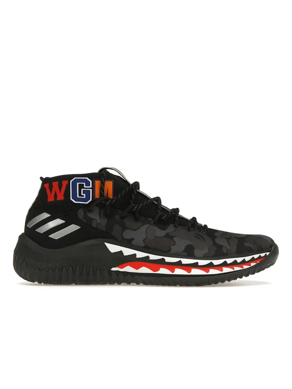 Мужские баскетбольные кроссовки с принтом Adidas Dame 4 Adidas — изображение 1 из 4, черный/серый/черный