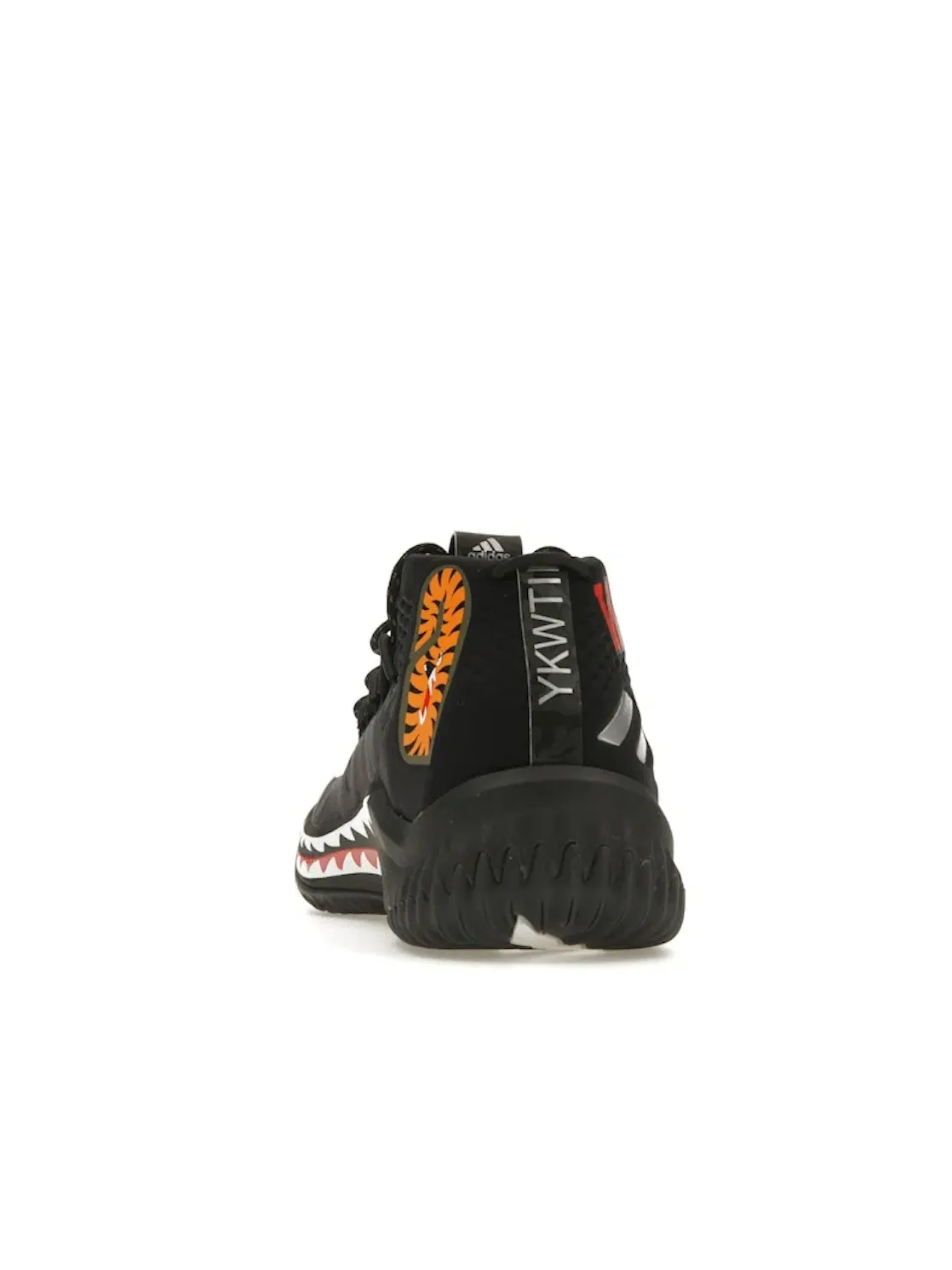 Мужские баскетбольные кроссовки с принтом Adidas Dame 4 Adidas — изображение 4 из 4, черный/серый/черный