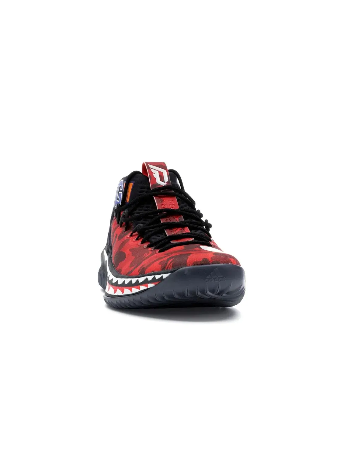 Мужские баскетбольные кроссовки с принтом Adidas Dame 4 A Bathing Ape Adidas — изображение 2 из 4, черный/красный/белый
