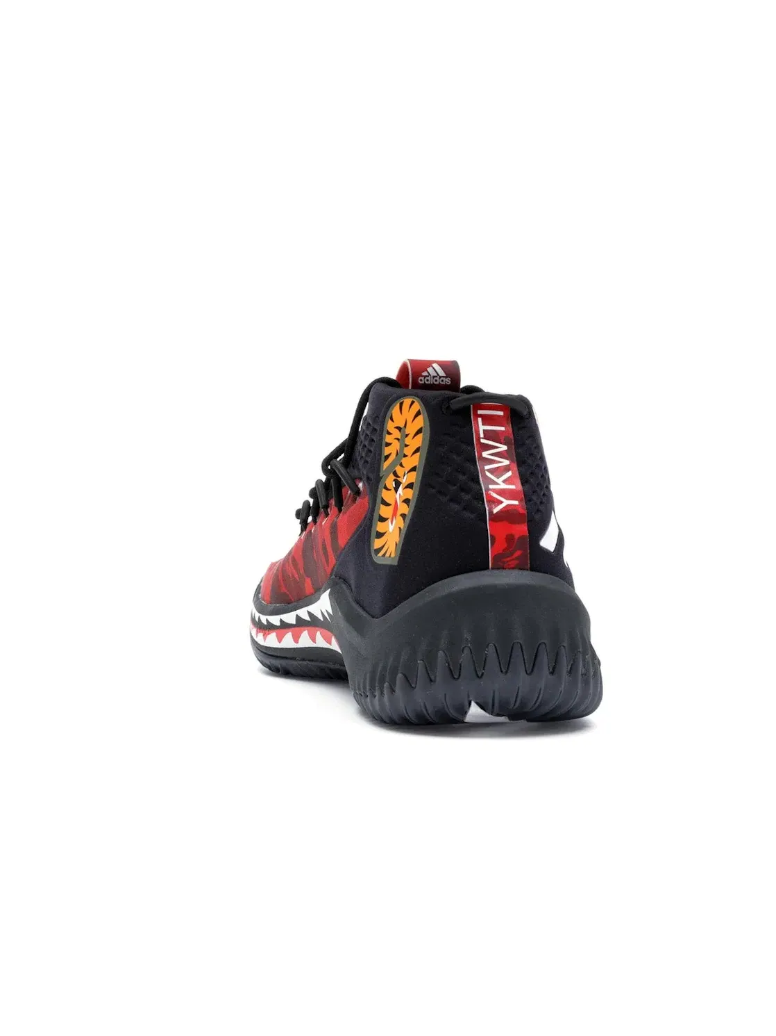 Мужские баскетбольные кроссовки с принтом Adidas Dame 4 A Bathing Ape Adidas — изображение 4 из 4, черный/красный/белый