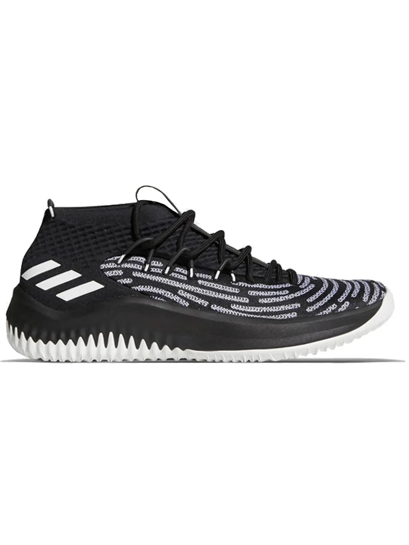 Мужские кроссовки с принтом Adidas Dame 4 — изображение 1 из 1, черный/белый/серый