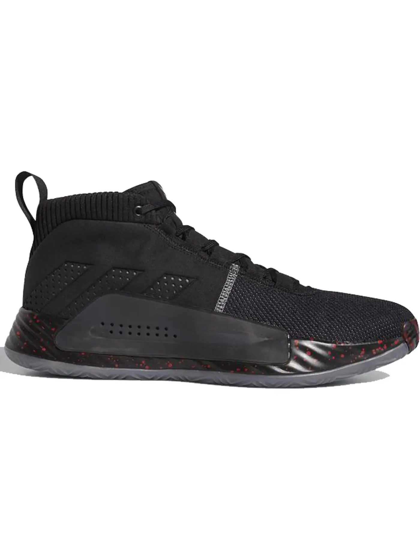 Мужские кроссовки с высоким верхом для баскетбола Adidas Dame 5 — изображение 1 из 1, черный/серый/металлик