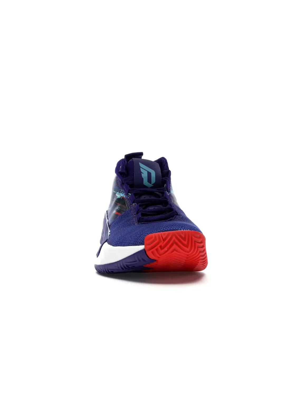 Мужские кроссовки с высоким верхом Adidas Dame 5 — изображение 2 из 4, фиолетовый//белый
